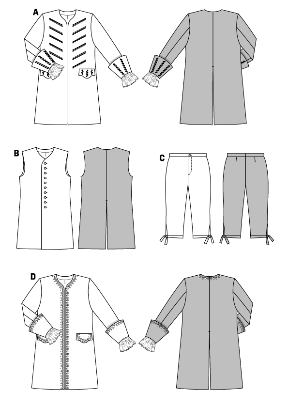 Burda B2459 Pirate & Casanova Costume Sewing Pattern