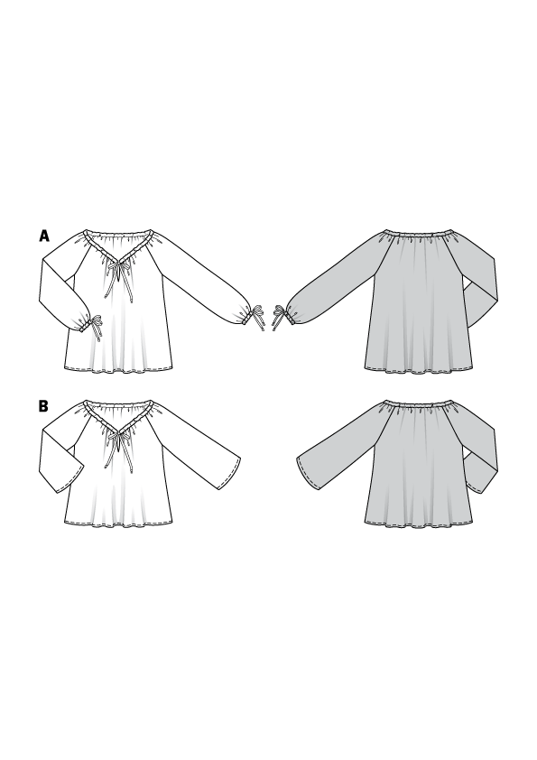 Burda B6227 Women's Blouse, Sewing Pattern