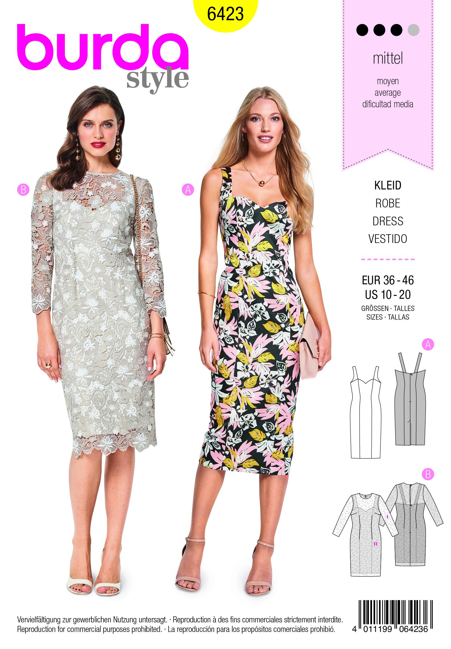 Burda B6423 Women's Summer Strap Dress