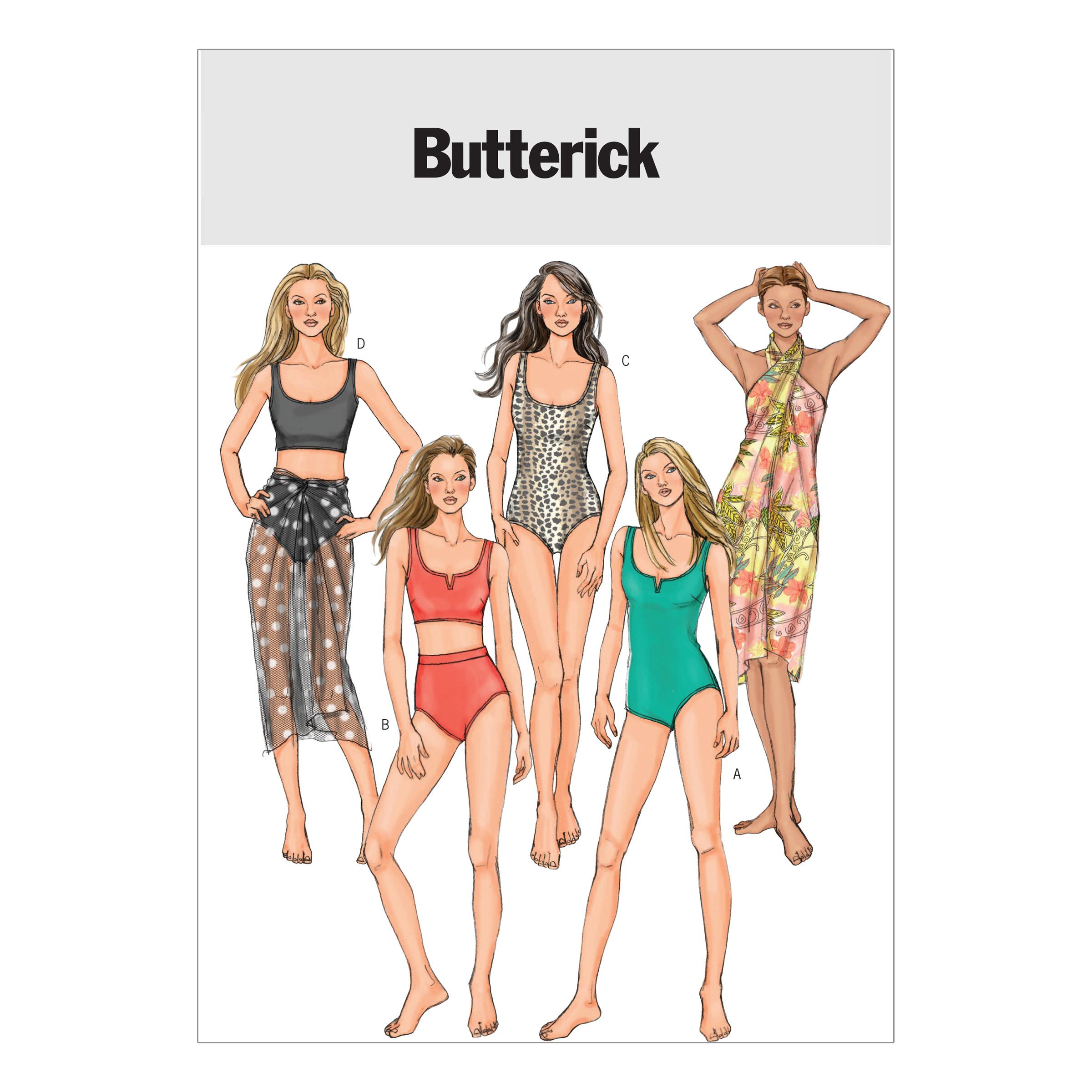 Butterick B4526 Misses' Swimsuit and Wrap