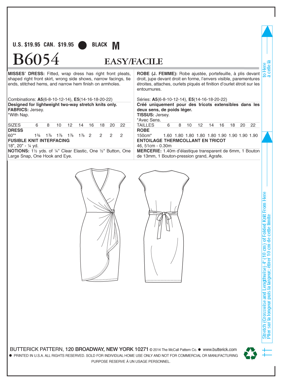 Butterick B6054 Misses' Dress