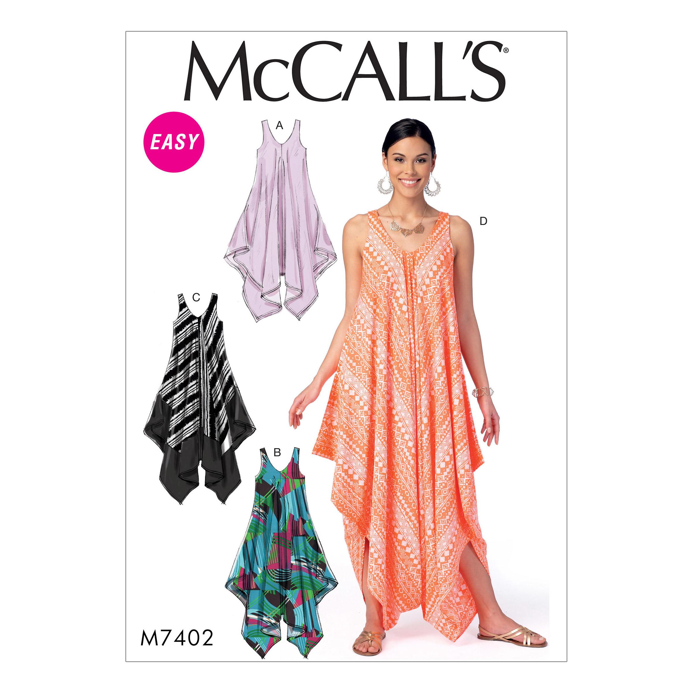McCalls M7402 Misses Dresses, Misses Pants, Jumpsuits & Shorts