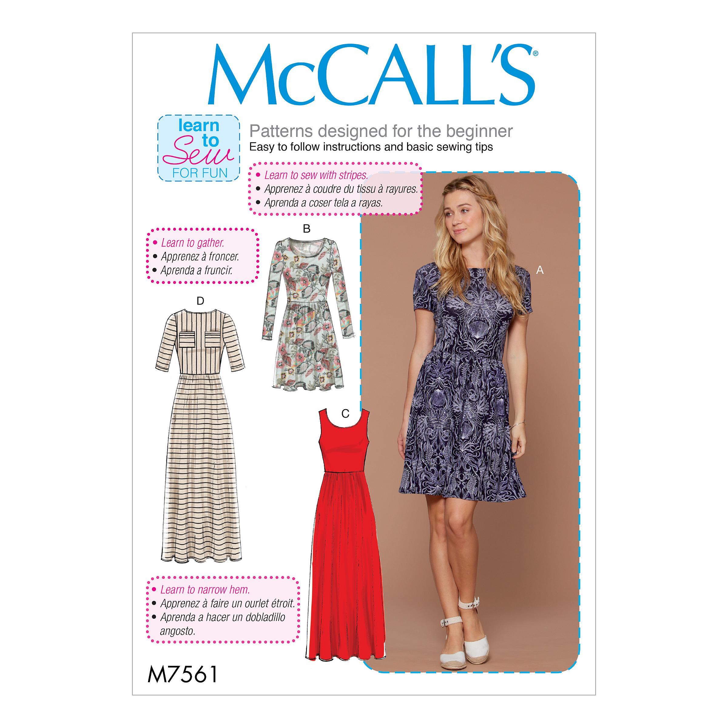 McCalls M7561 Misses Dresses