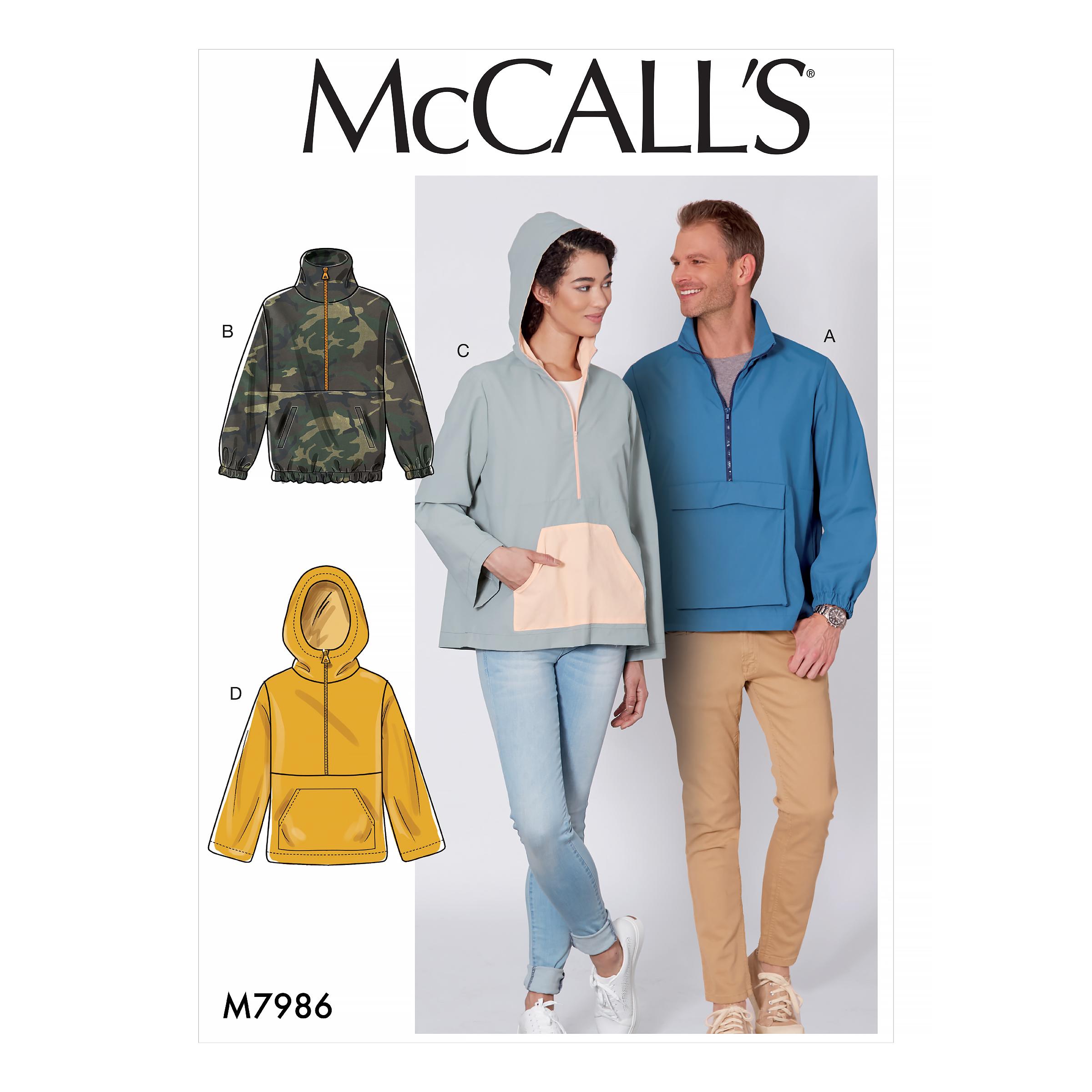 McCalls M7986 Misses Jackets & Vests, Men