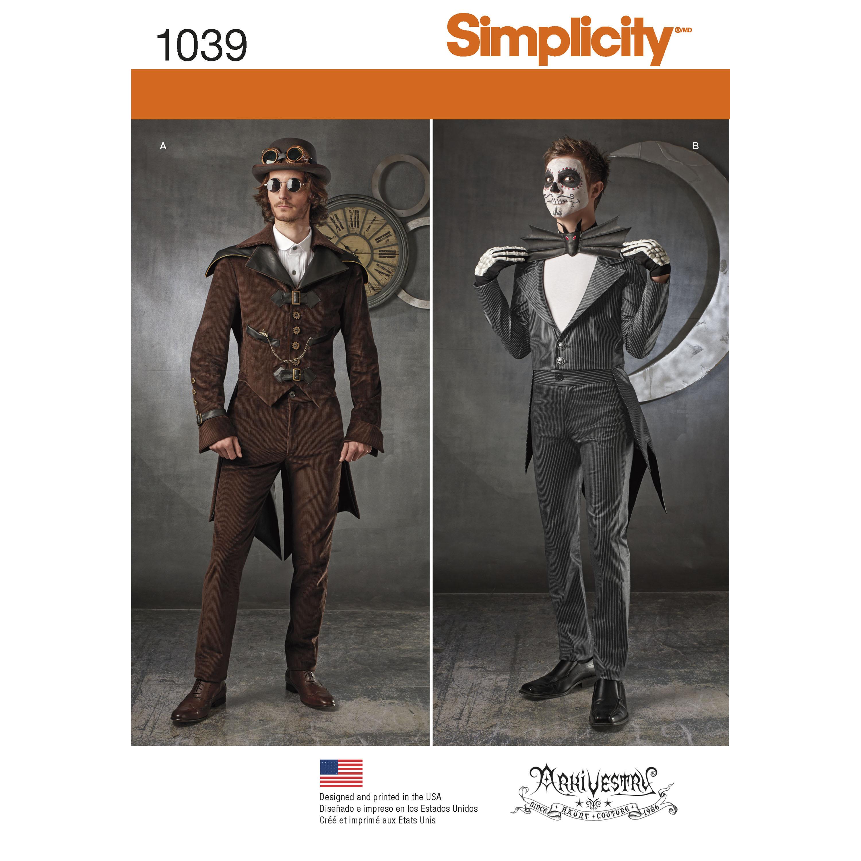 Simplicity S1039 Men's Cosplay Costumes