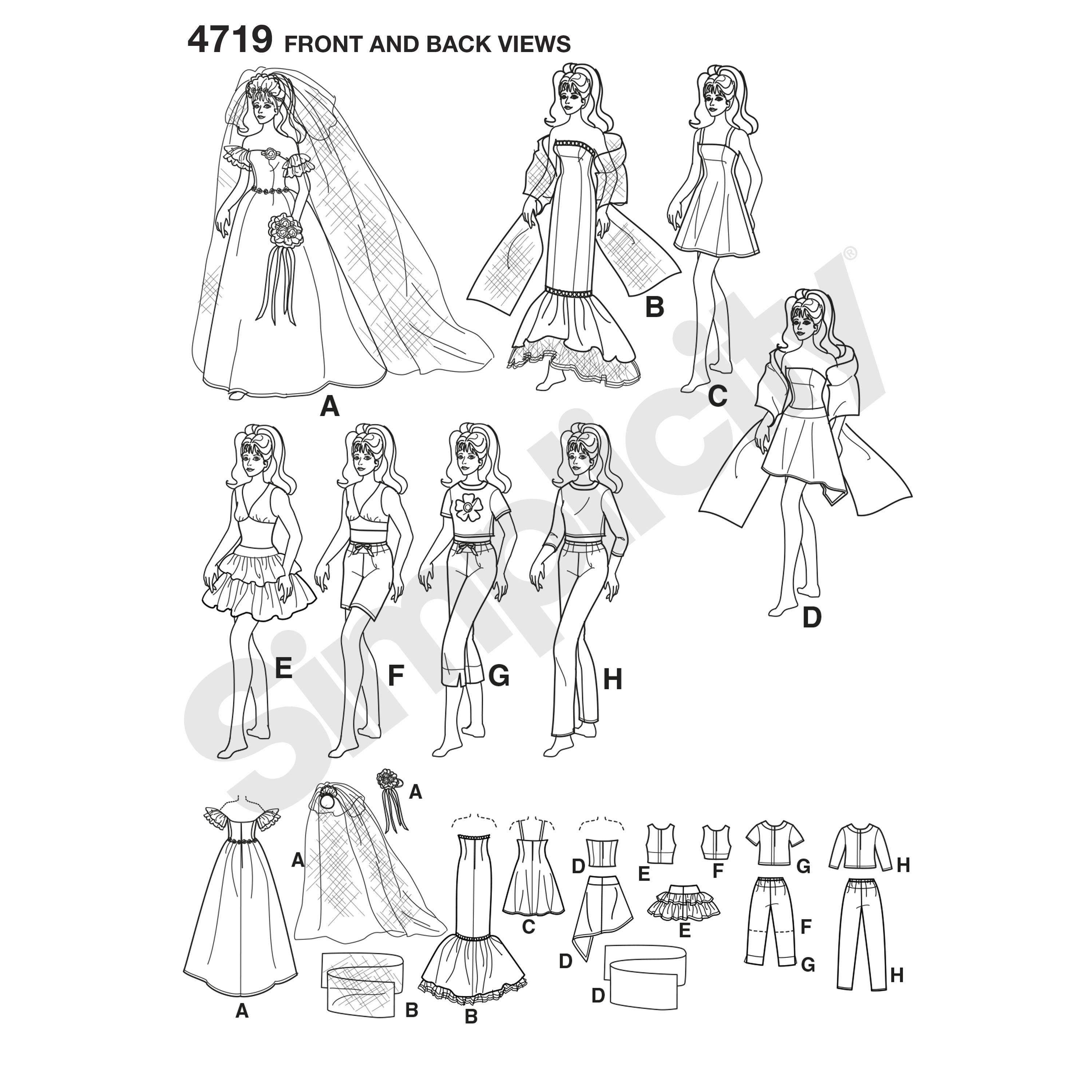 Simplicity S4719 Doll Clothes