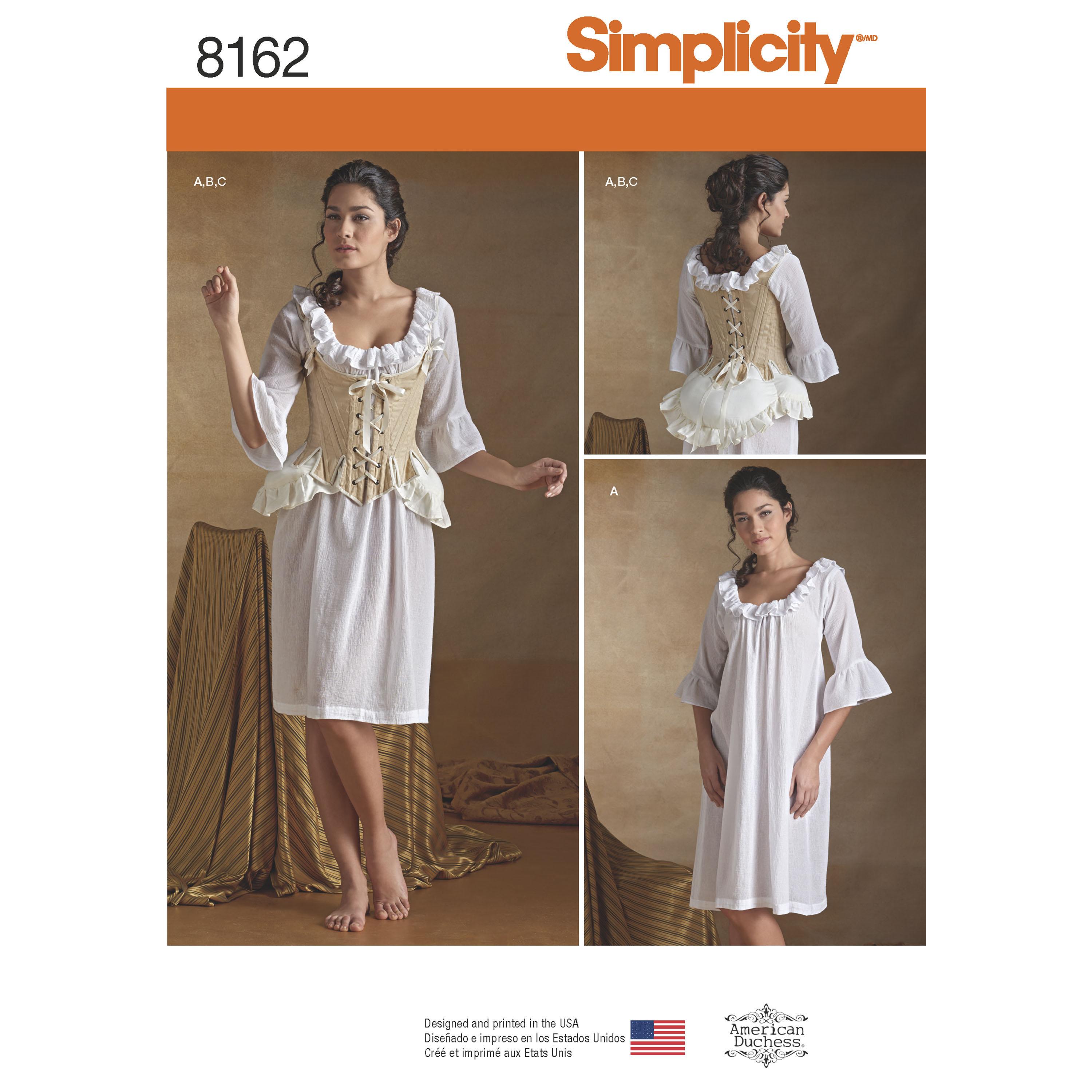 Simplicity S8162 Simplicity Misses Corset Costume