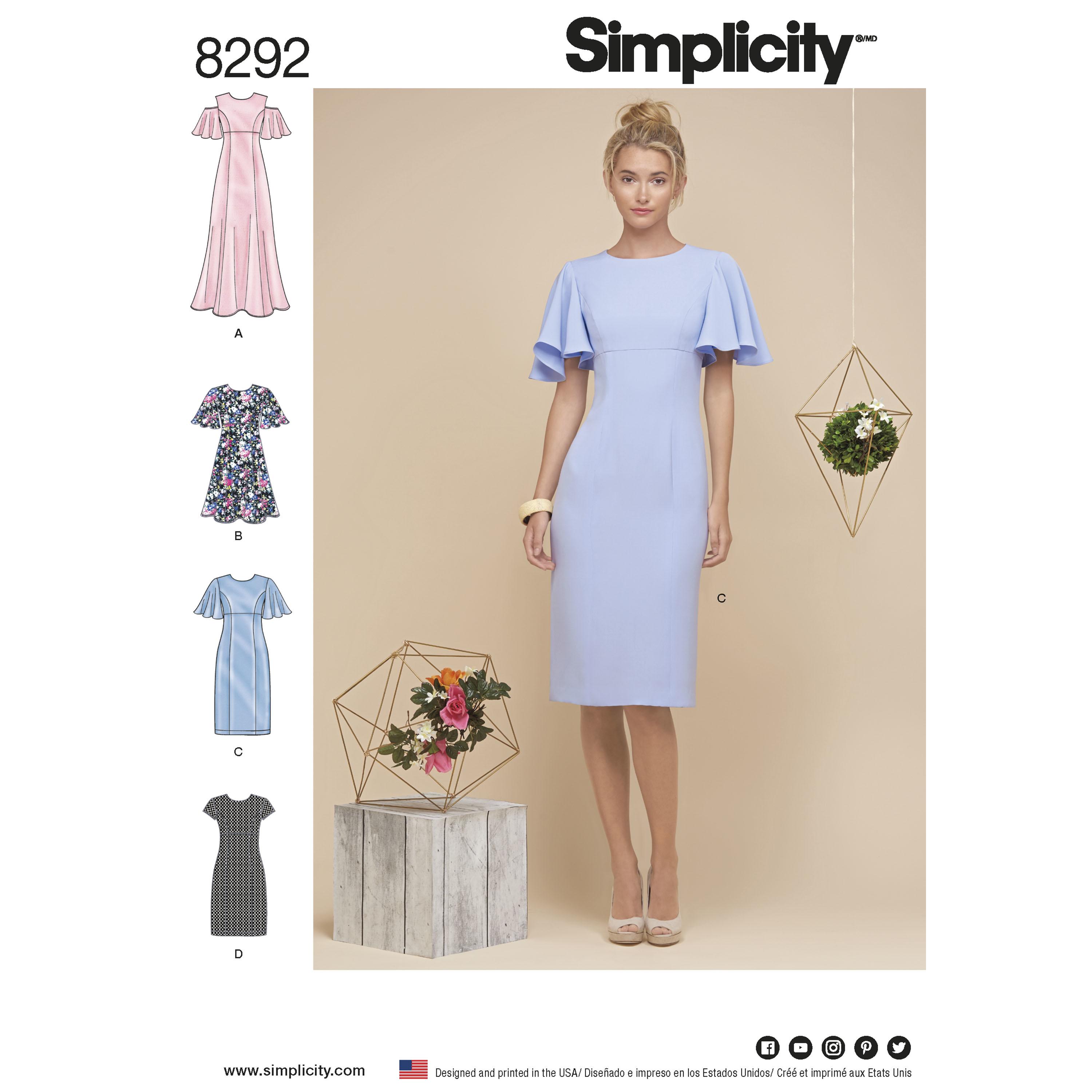 Simplicity S8292 Women's Dresses