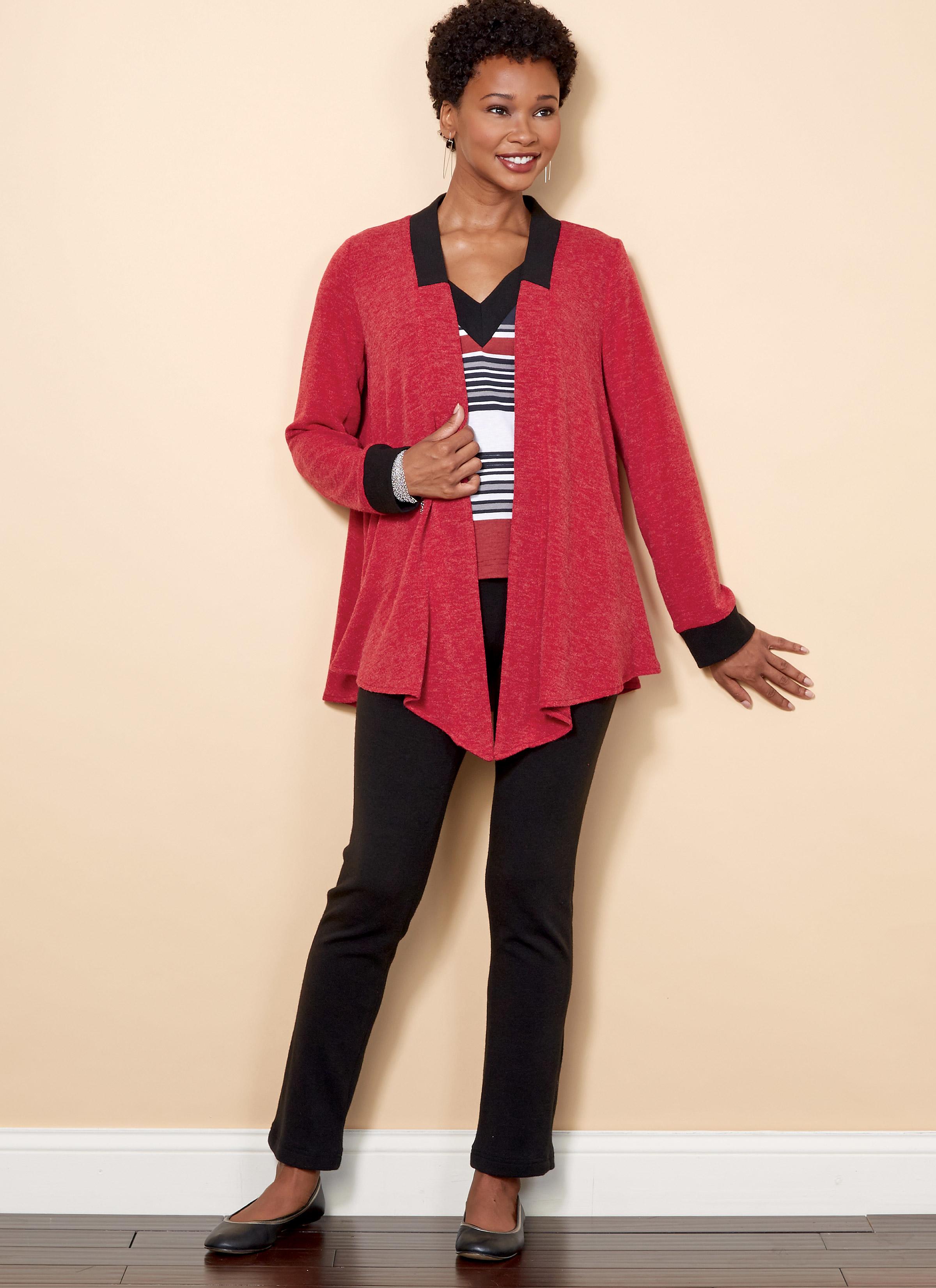 Butterick B6528 Misses' Knit Jacket, Top, Shorts and Pants