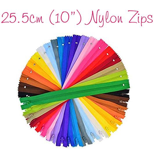 25.5cm (10") Nylon Zip