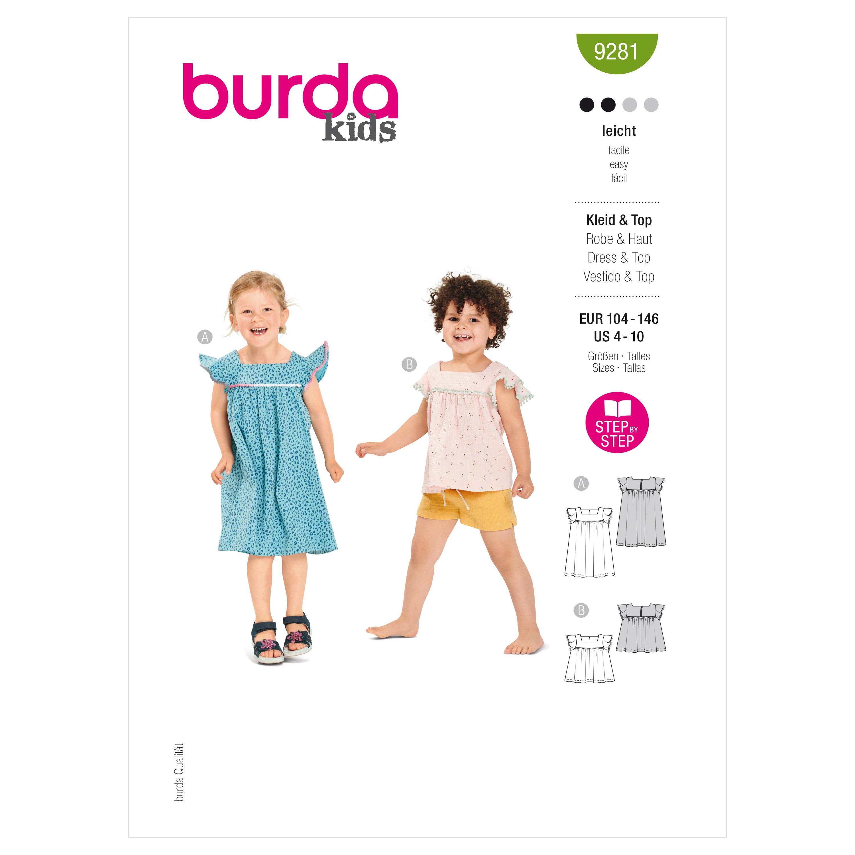 Burda Style Pattern 9281 Children's Top and Dress