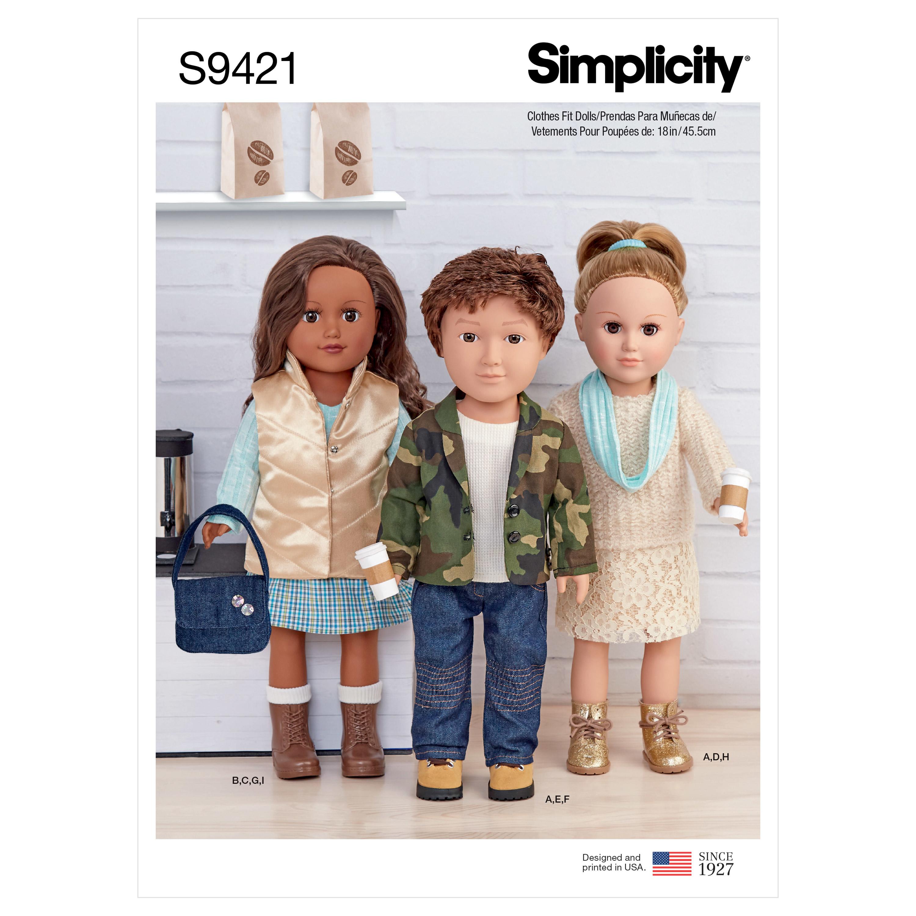 Simplicity Sewing Pattern S9421 18" Doll Clothes