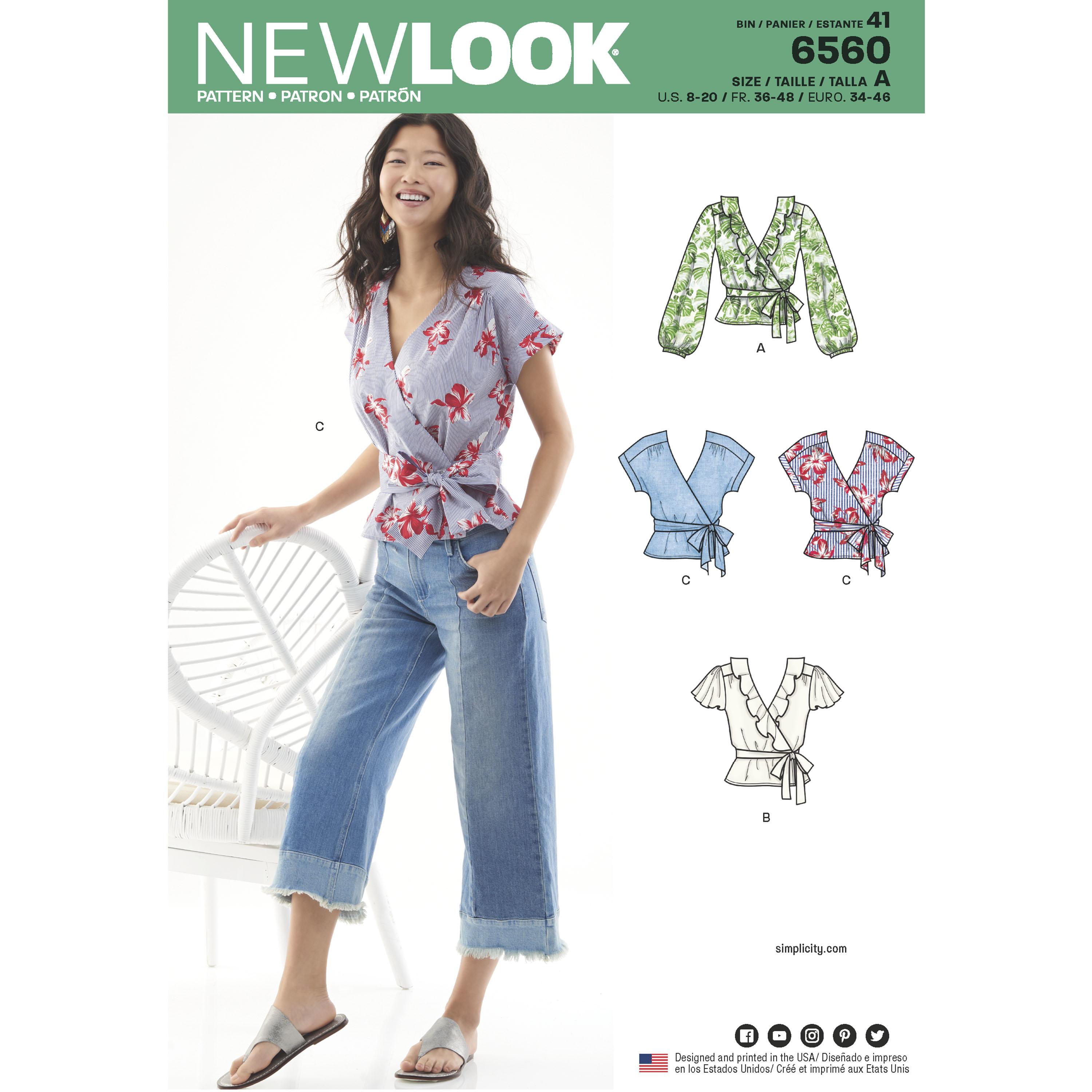 NewLook N6560 Women's Wrap Tops