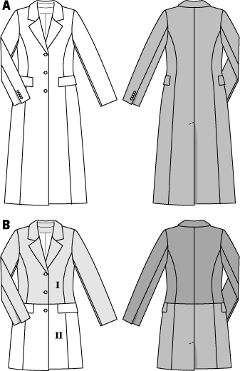 Burda B6845 Jacket, Coat & Vest Sewing Pattern
