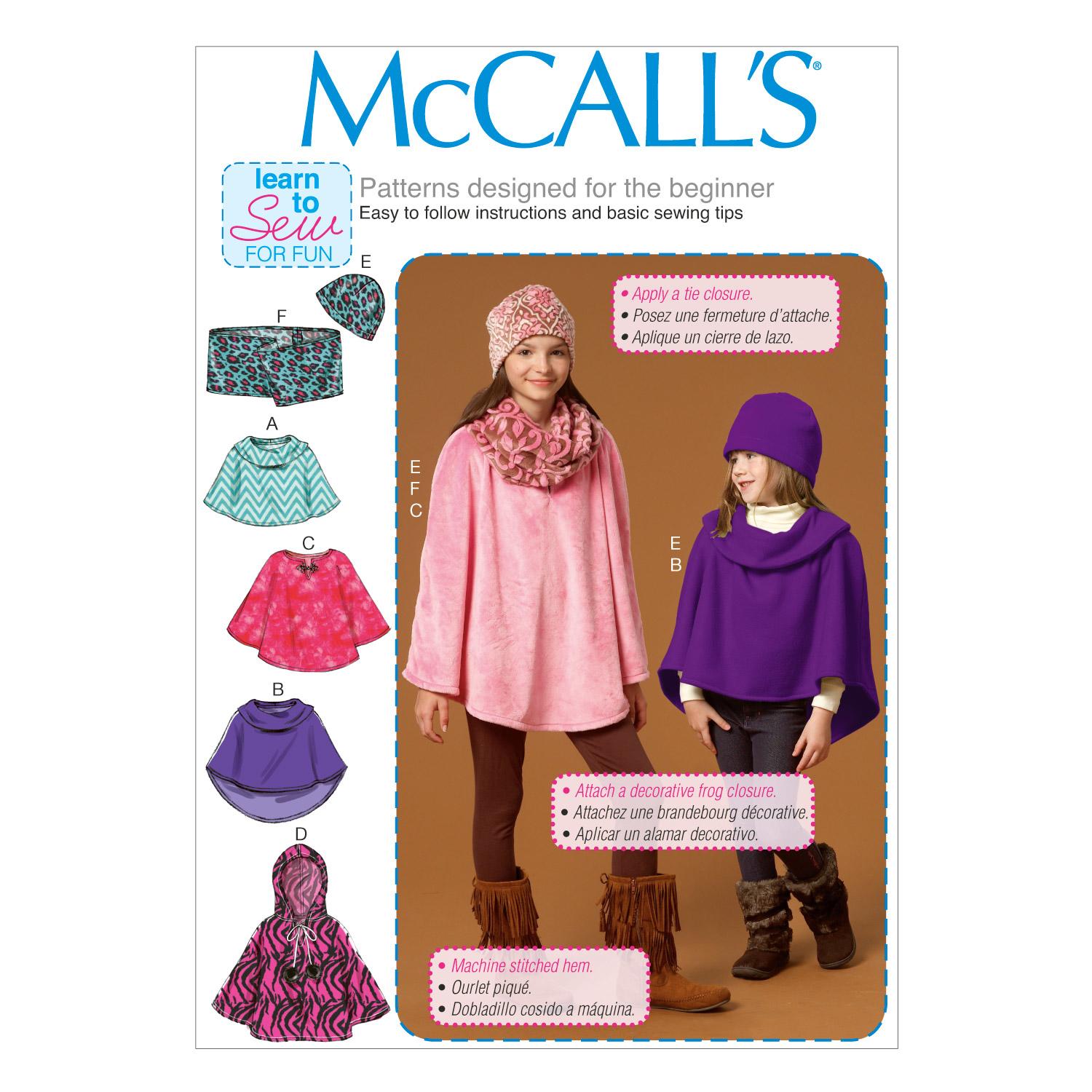 McCalls M7012 Children, Girls, Girls/Boys, Jackets/Vests, Learn To Sew for Fun, Learn to Sew<Br for Fun, Misses/Women/Girls