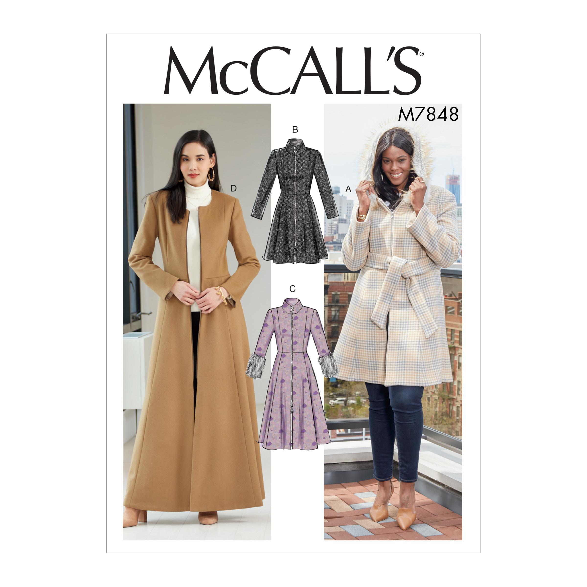 McCalls M7848 Misses Coats, Capes & Ponchos, Plus Sizes