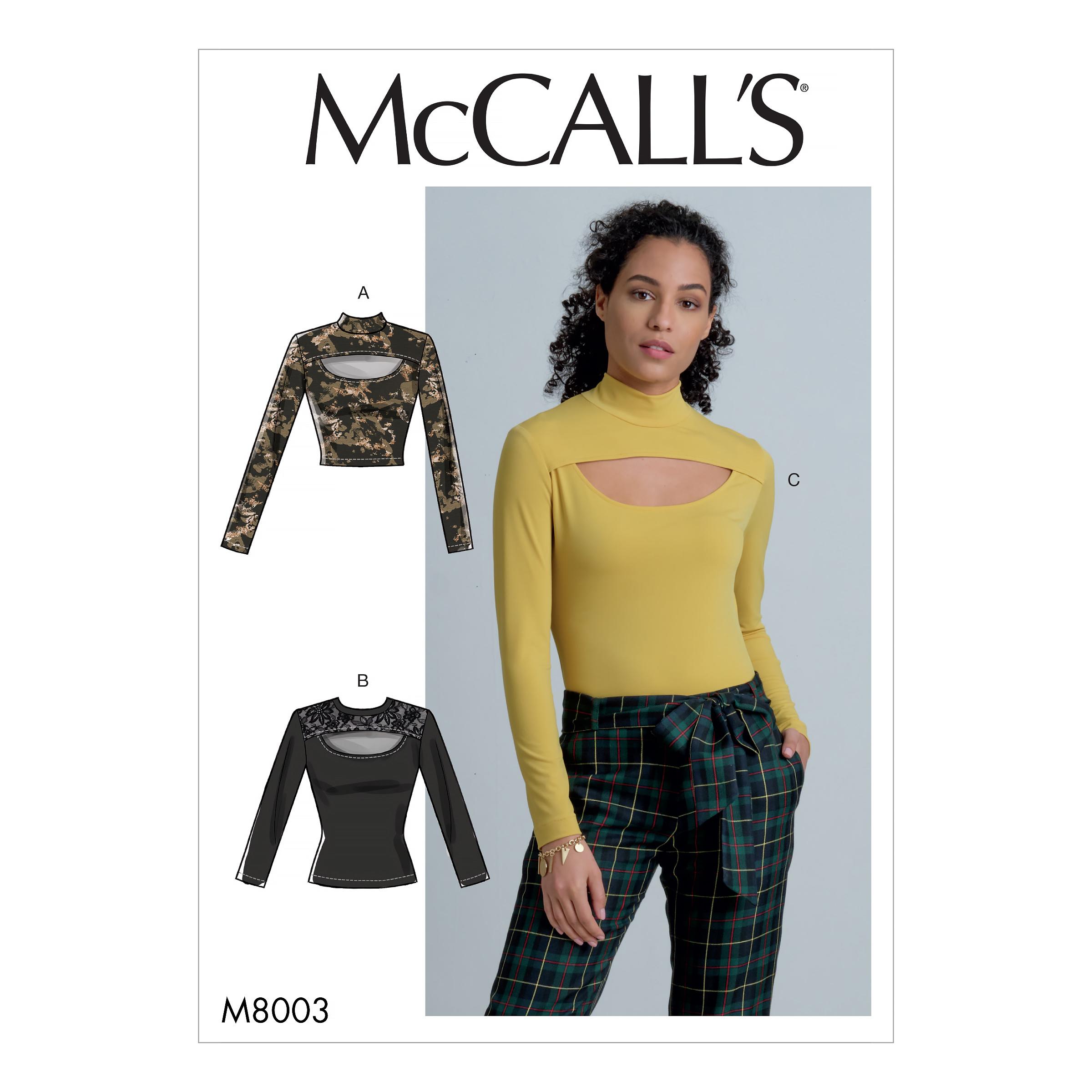 McCalls M8003 Misses Tops
