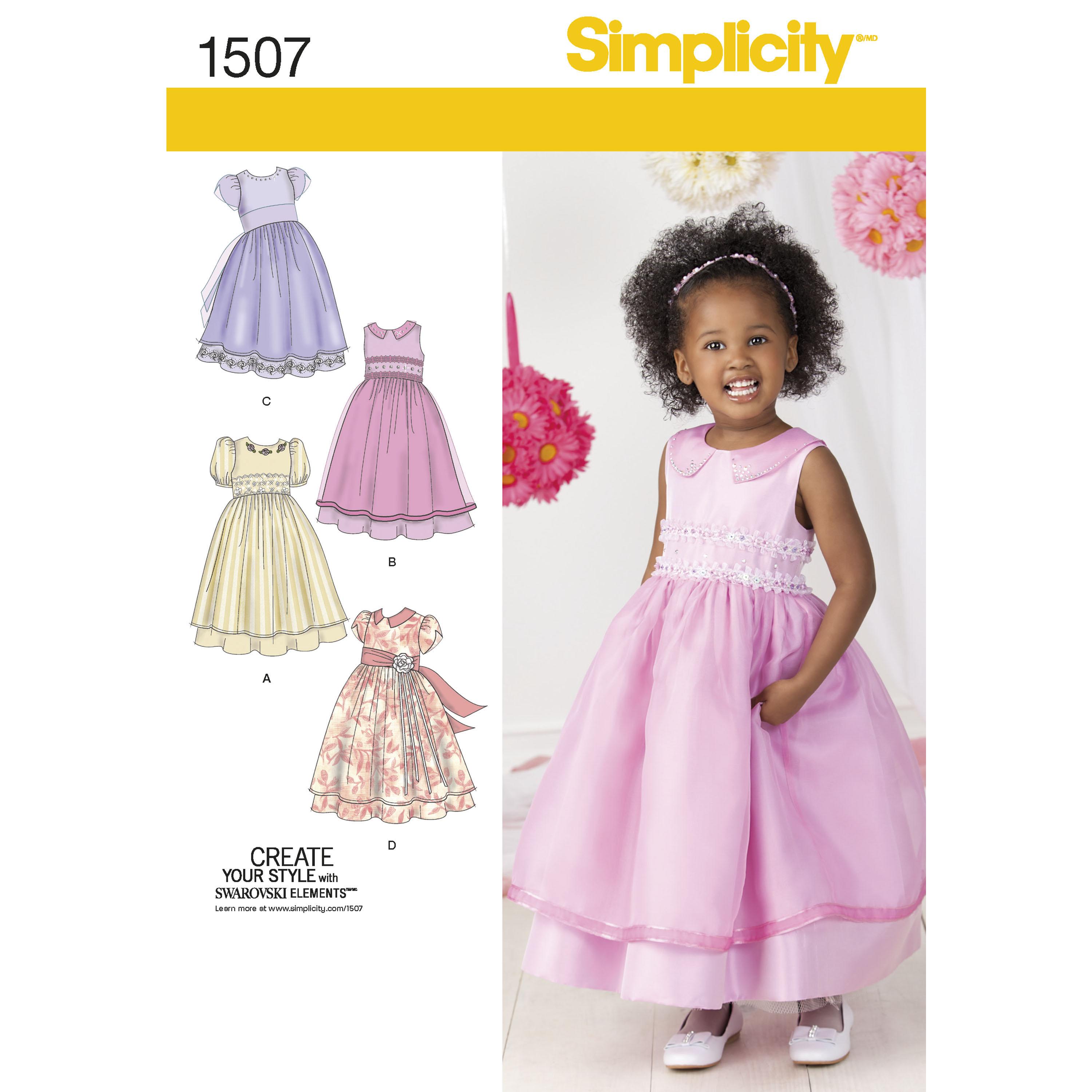 Simplicity S1507 Toddlers' and Child's Special Occasion Dress