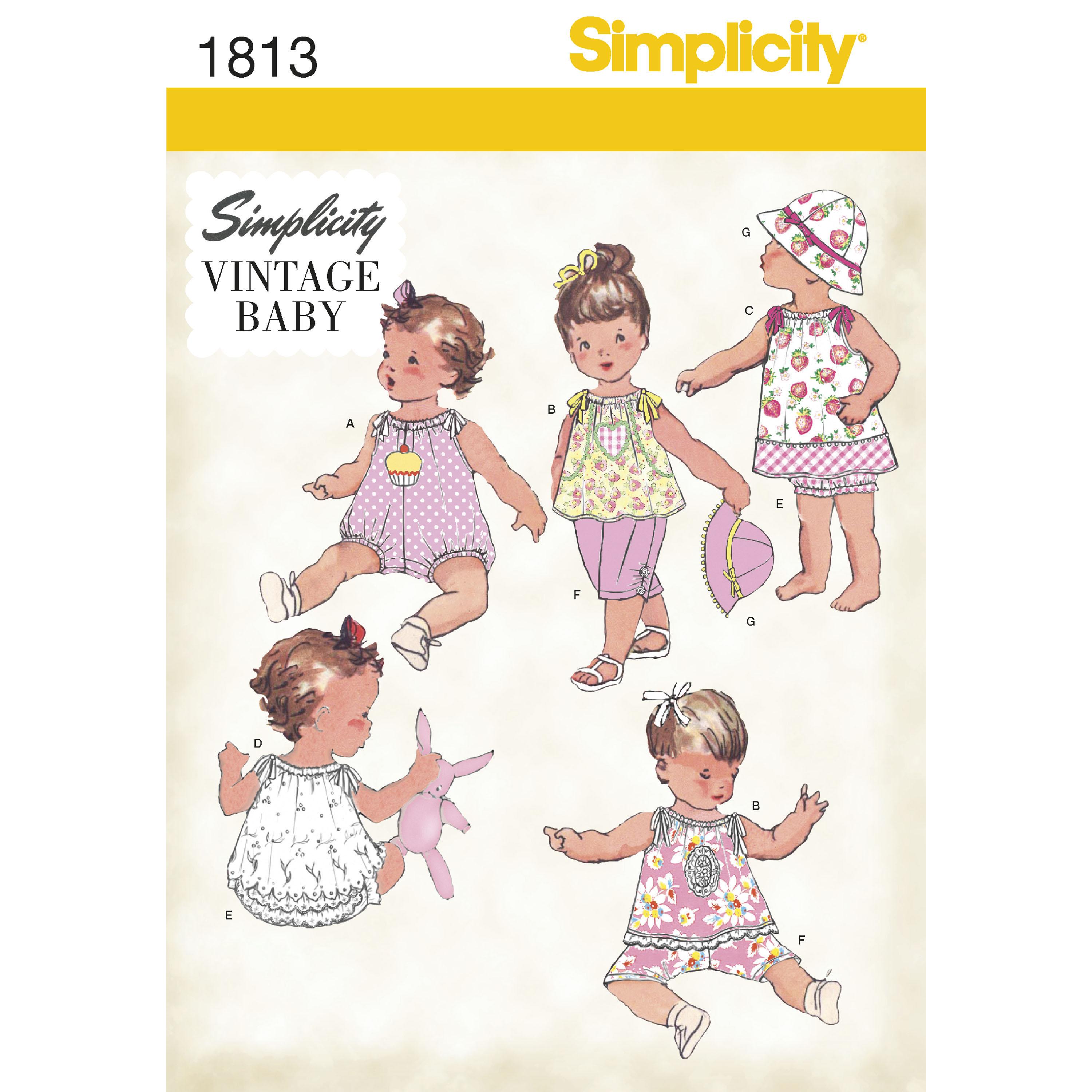 Simplicity S1813 Babies' Dress & Separates
