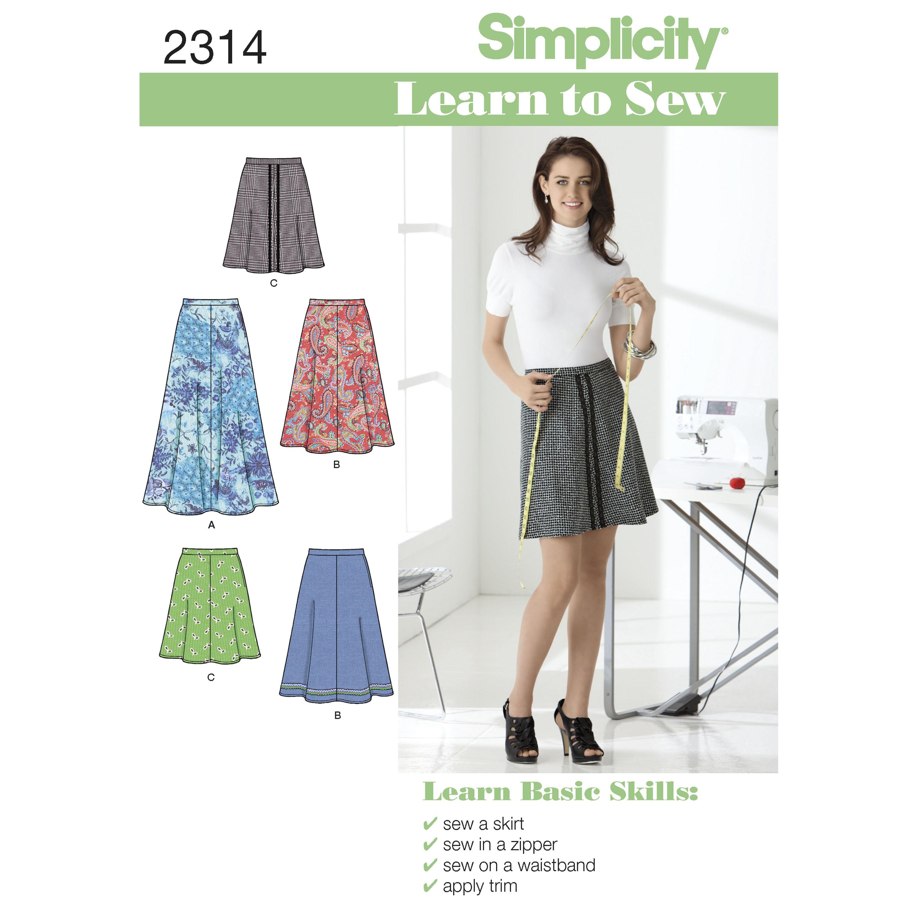 Simplicity S2314 Women's Skirts