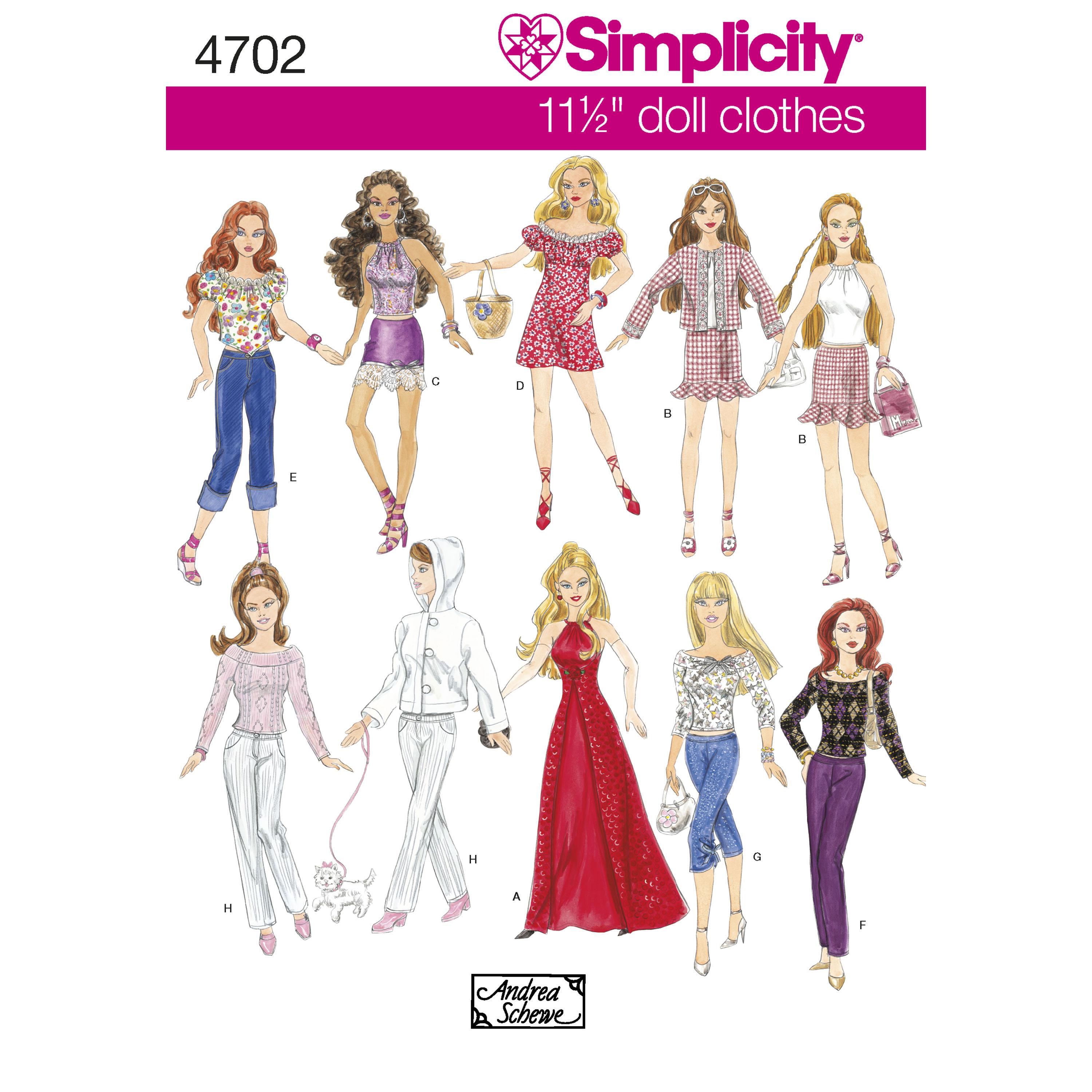 Simplicity S4702 Doll Clothes