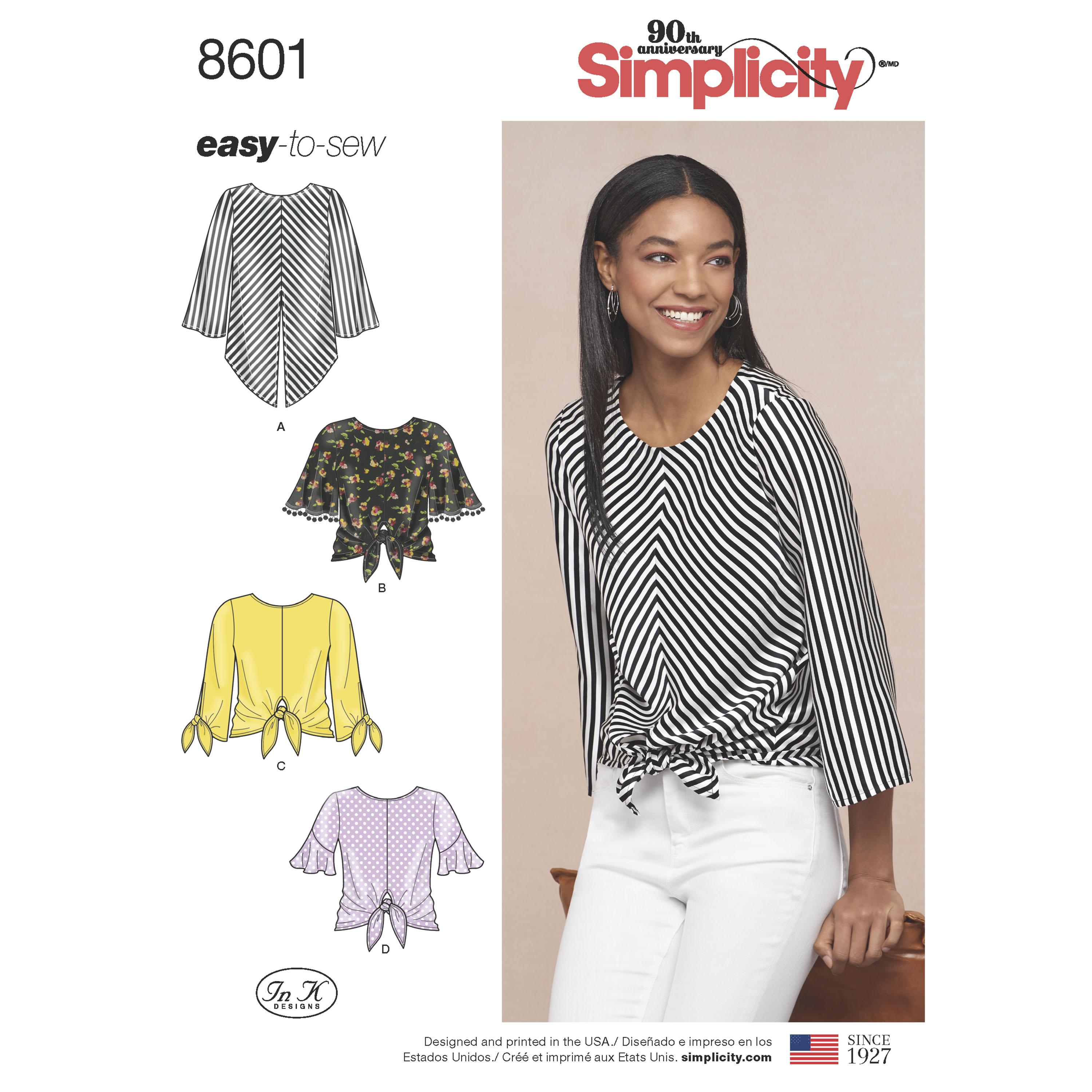 Simplicity S8601 Womens Pullover Tops