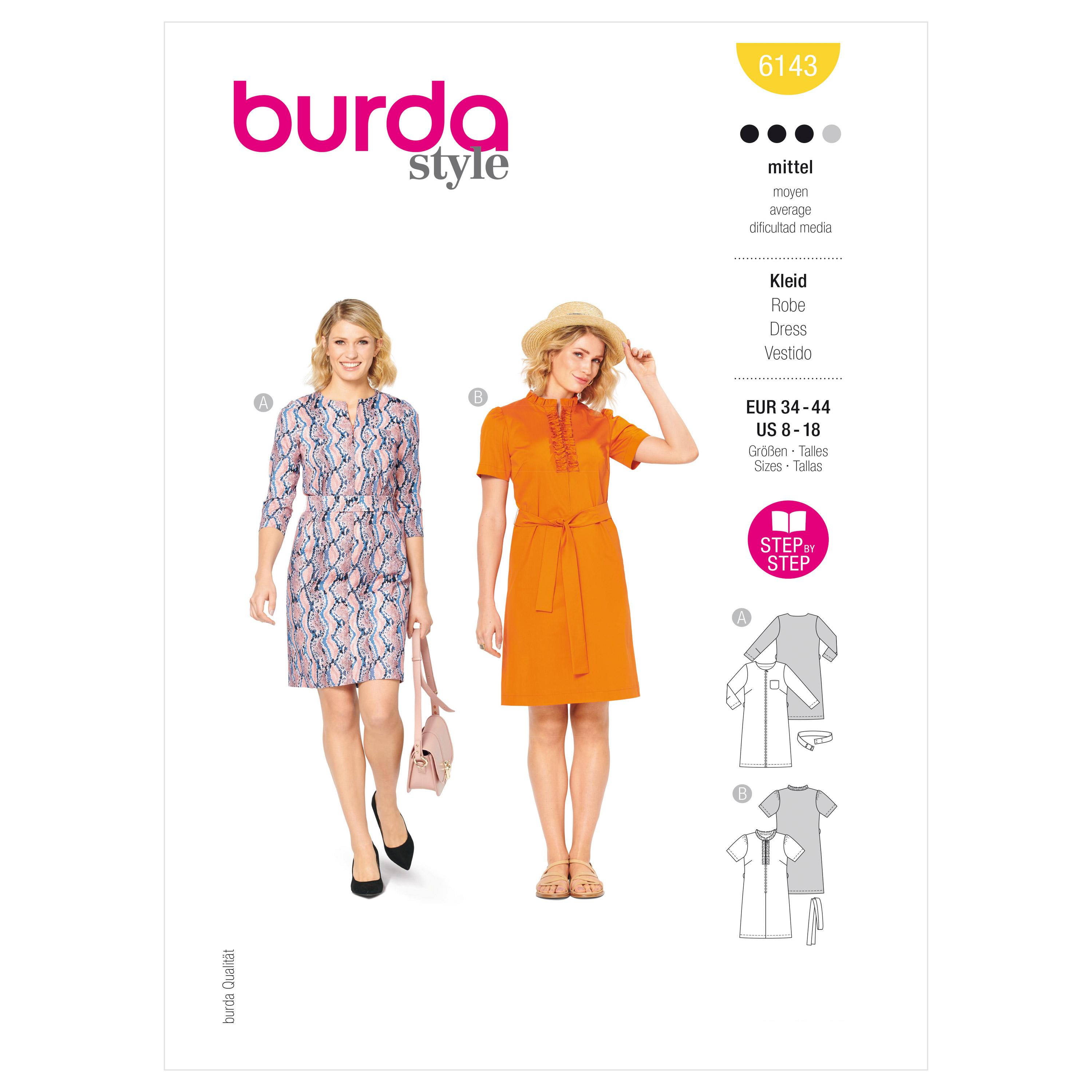 Burda Style Pattern 6143 Misses' Dress