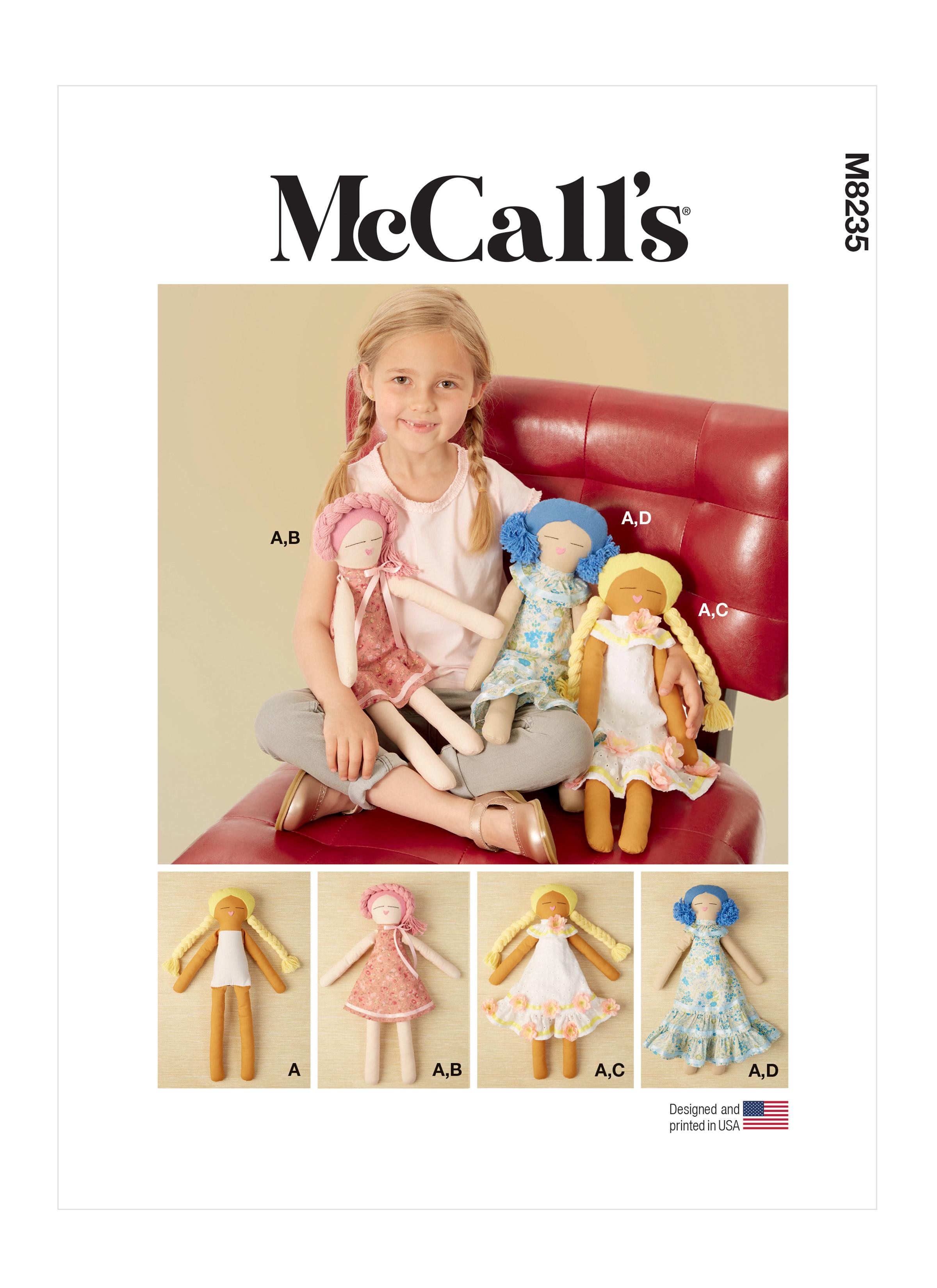 McCalls M8235 18" Cloth Dolls