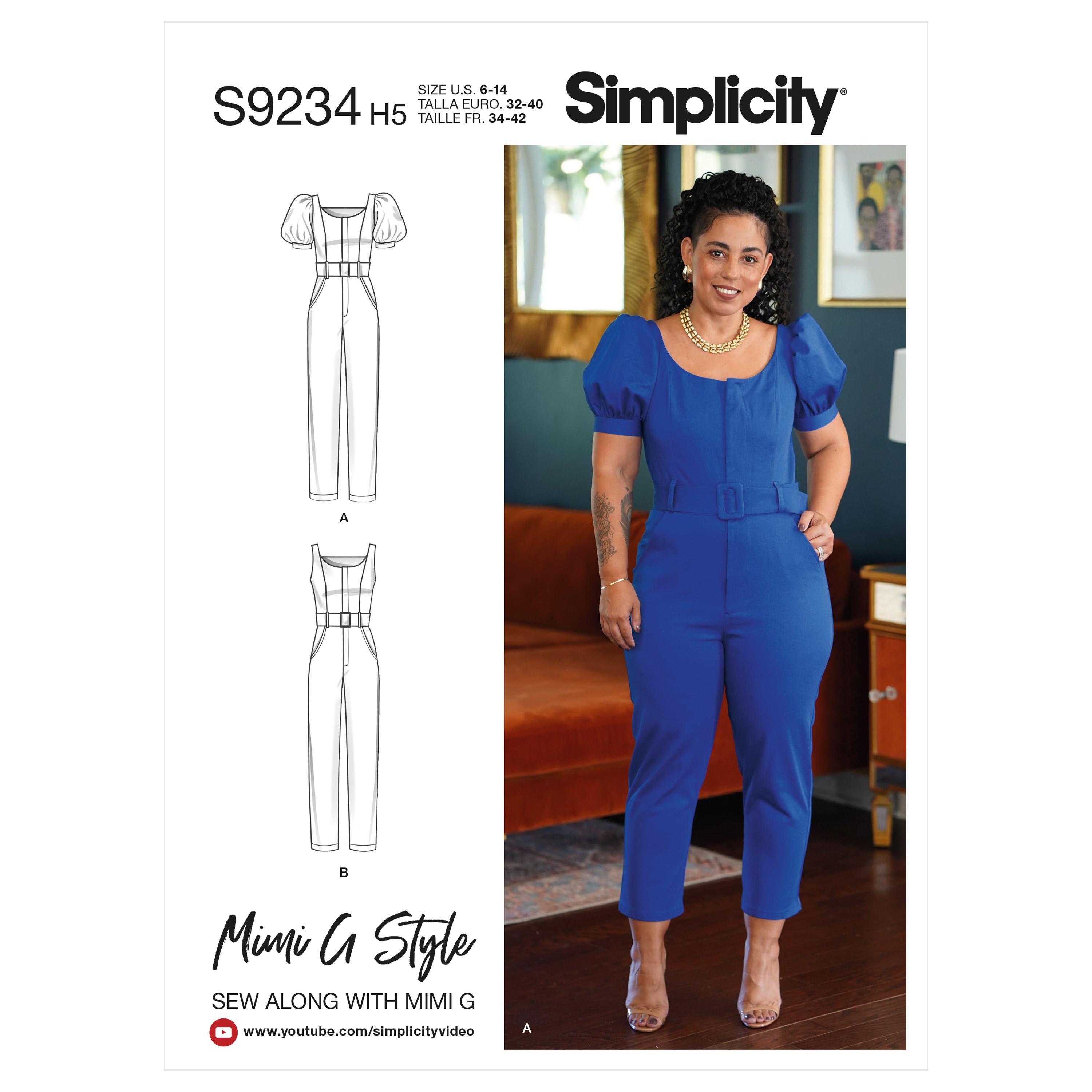 Simplicity Sewing Pattern S9234 Misses' Jumpsuit