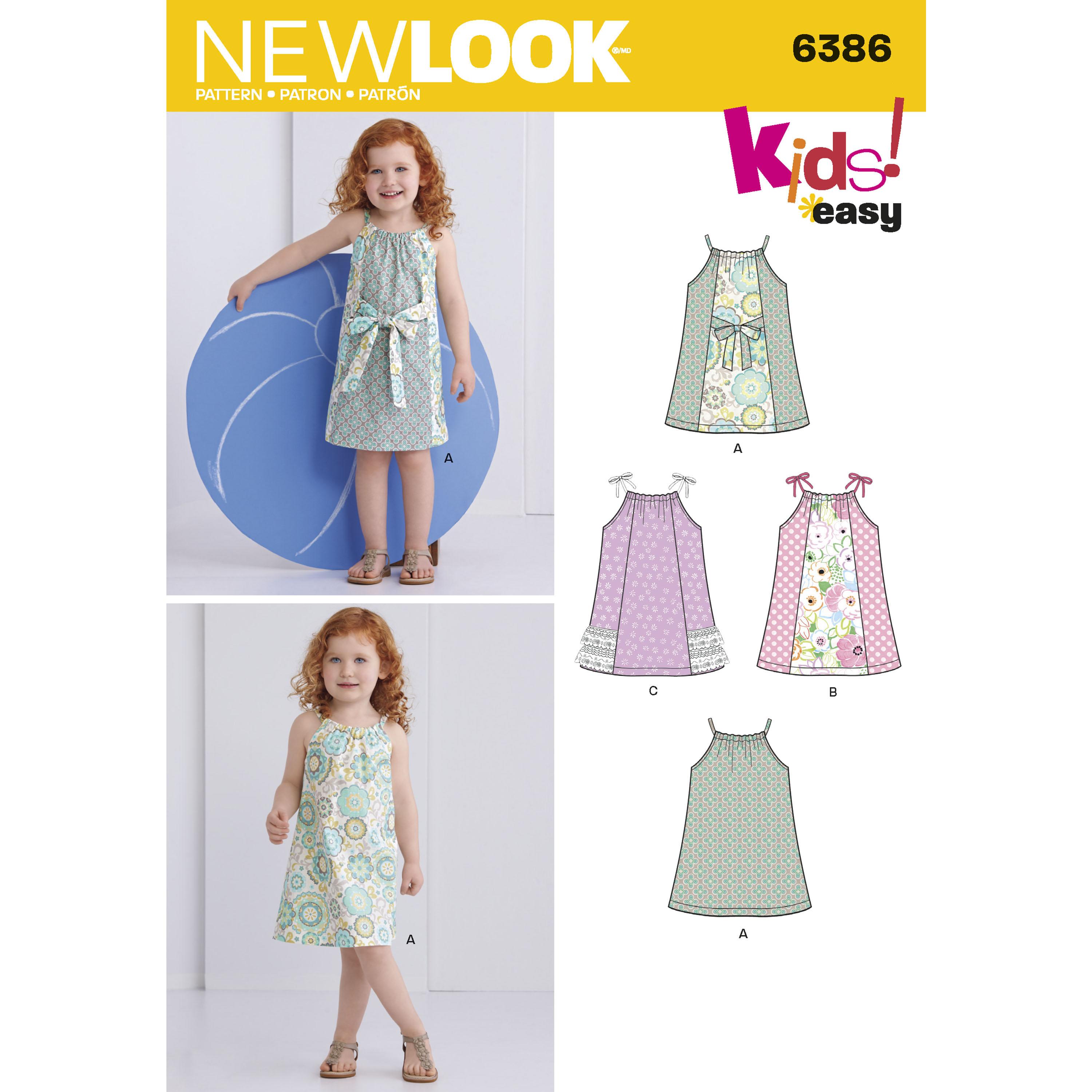 NewLook N6386 Toddlers' Easy Pillowcase Dresses