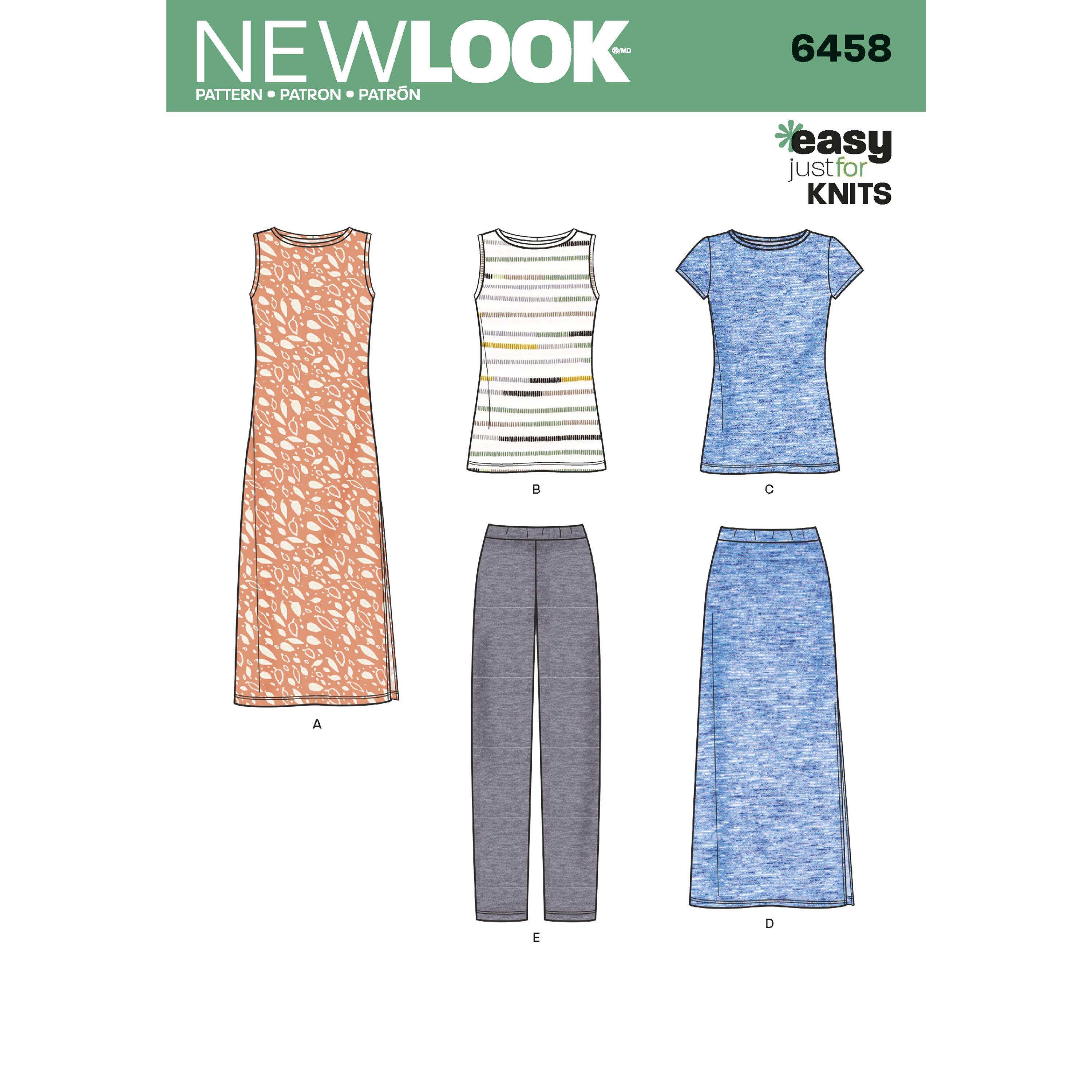 NewLook N6458 Misses' Easy Knit Separates