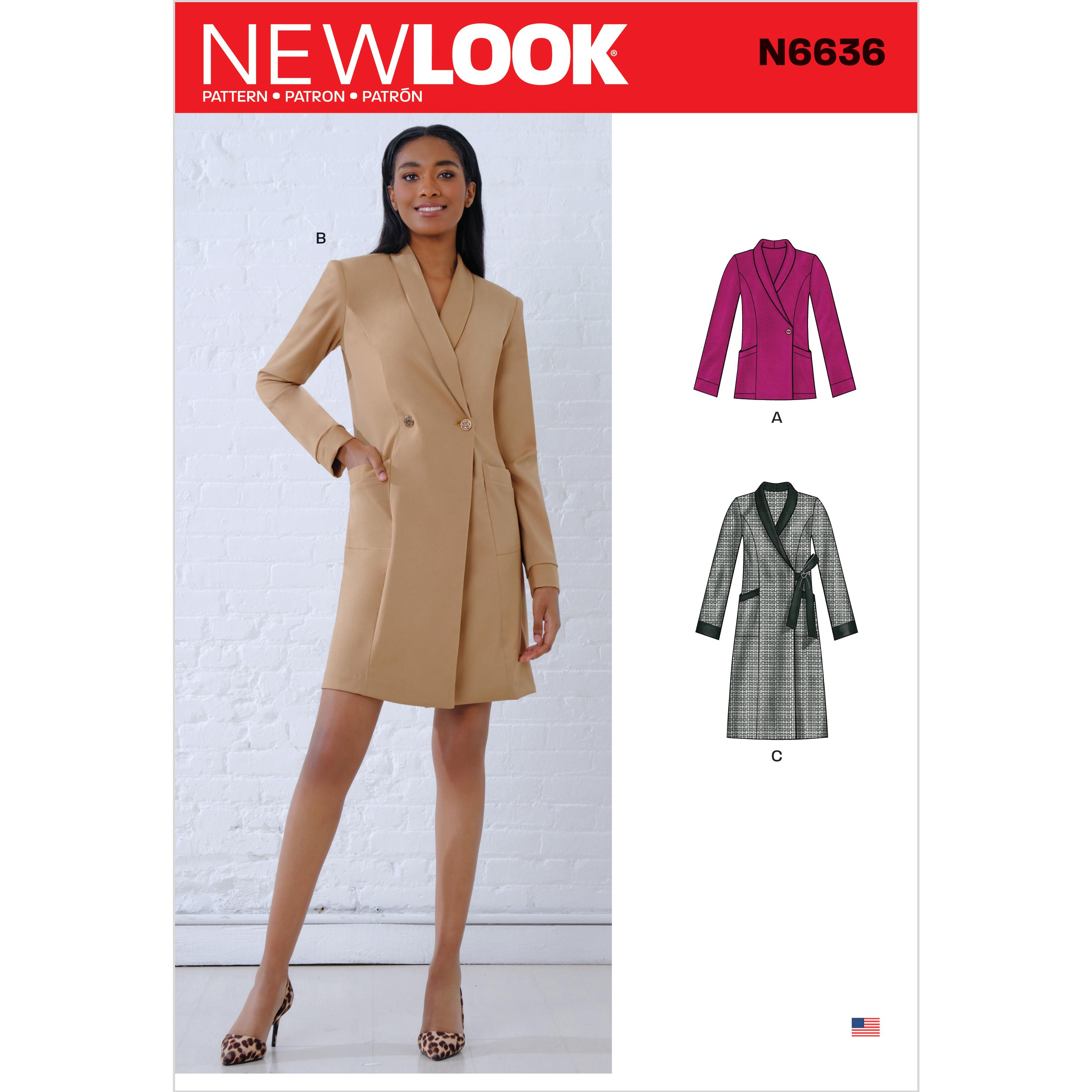 NewLook Sewing Pattern N6636 Misses' Dresses and Blazer