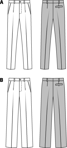 Burda B7022 Burda Trousers Sewing Pattern
