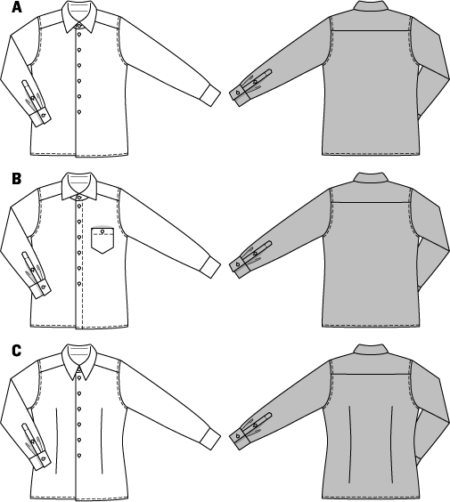 Burda B7045 Shirt Sewing Pattern