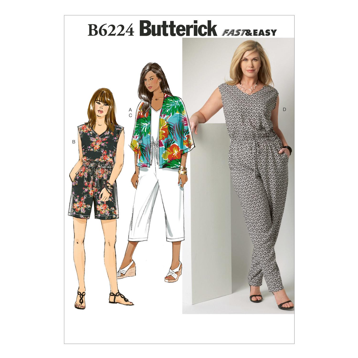 Butterick B6224 Women's Kimono and Jumpsuit
