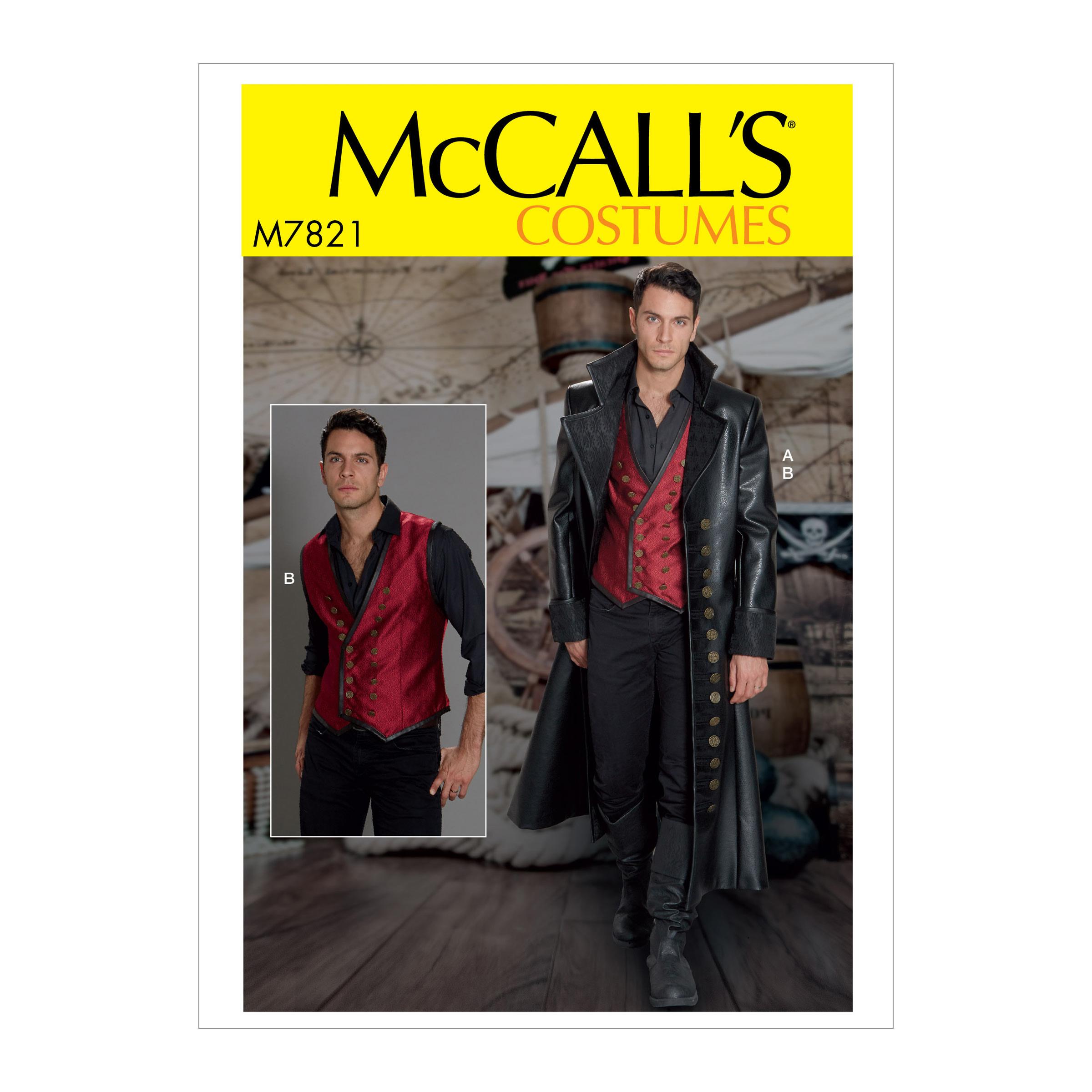 McCalls M7821 Mens Lined Coat