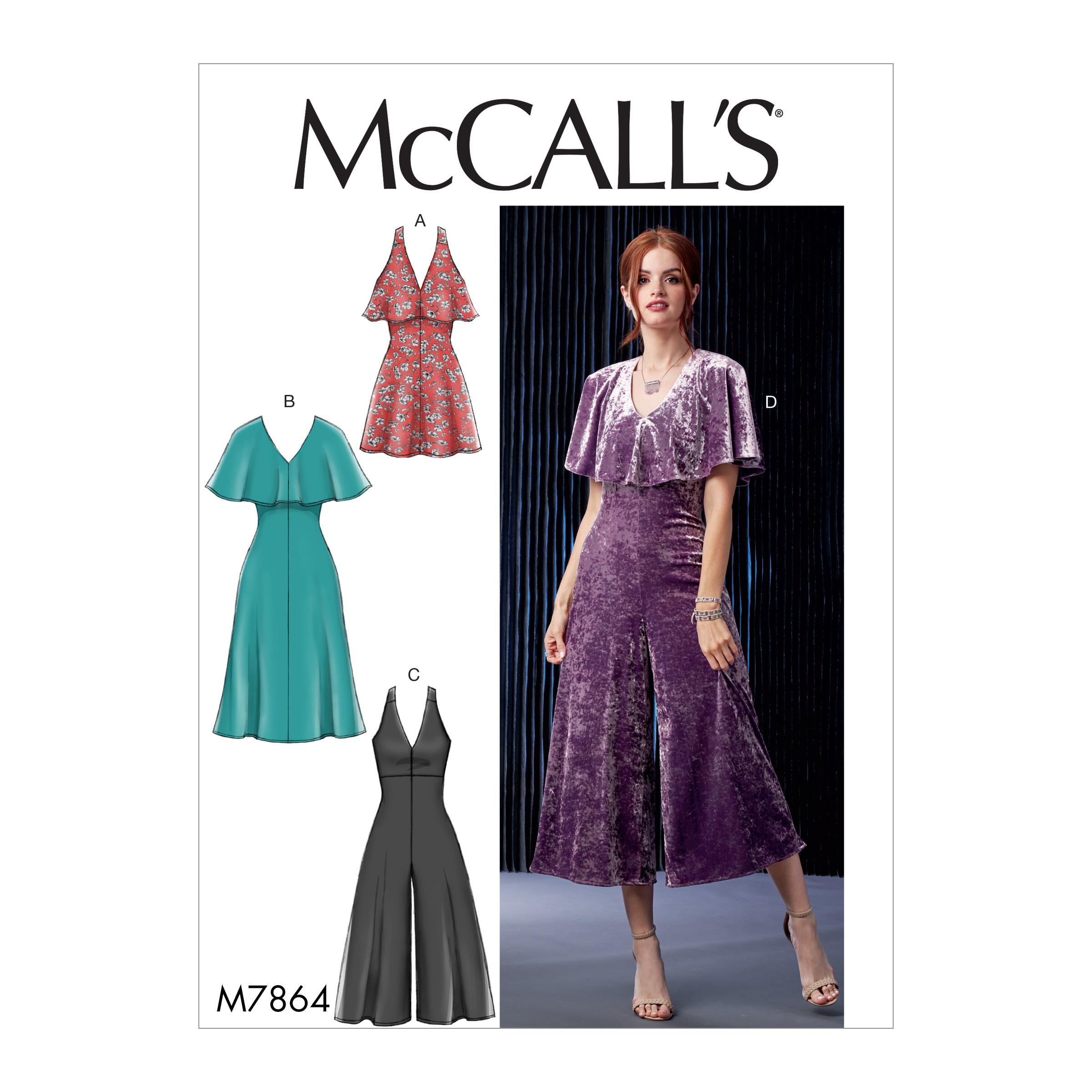 McCalls M7864 Misses Dresses, Misses Pants, Jumpsuits & Shorts, Misses Coordinates
