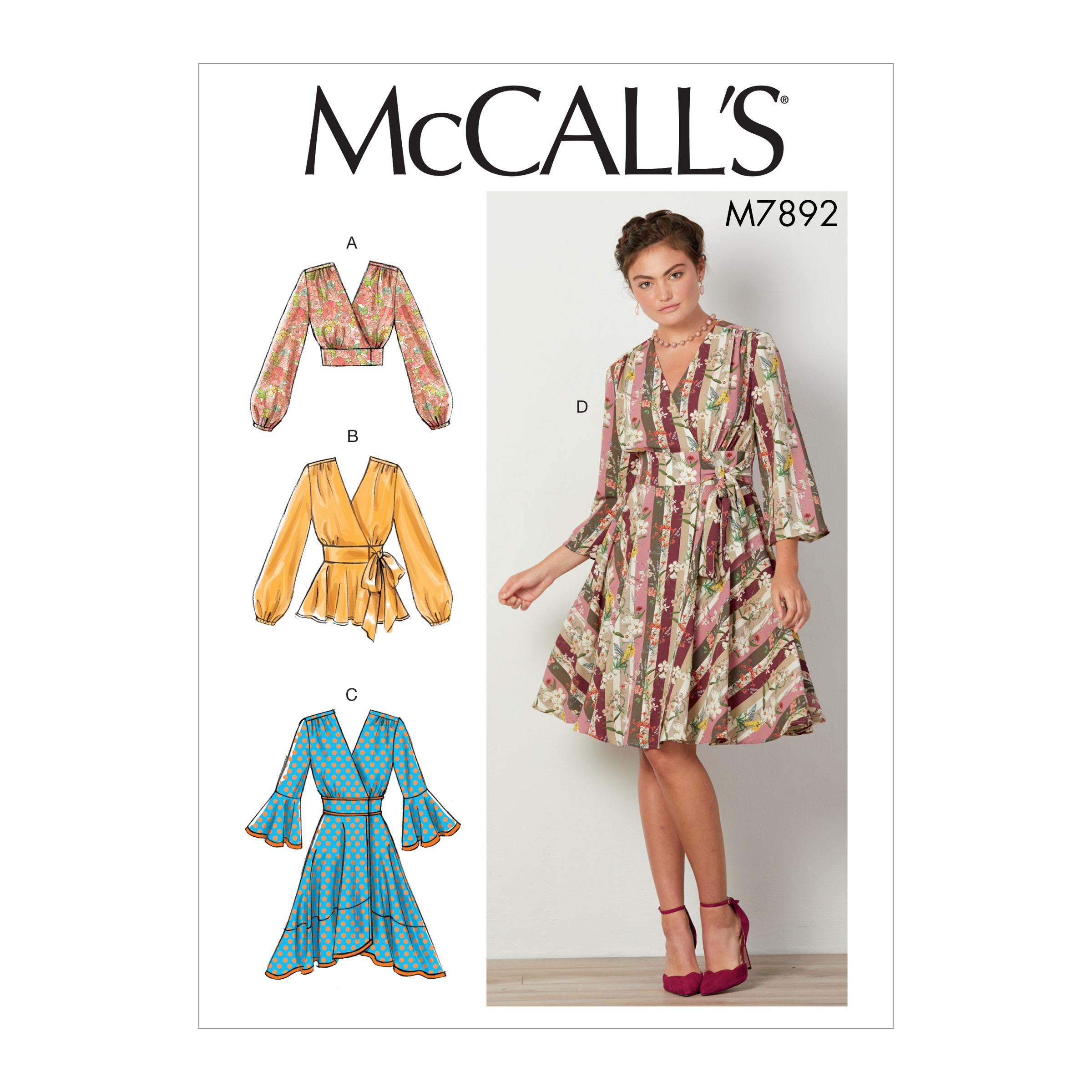 McCalls M7892 Misses Dresses, Misses Tops