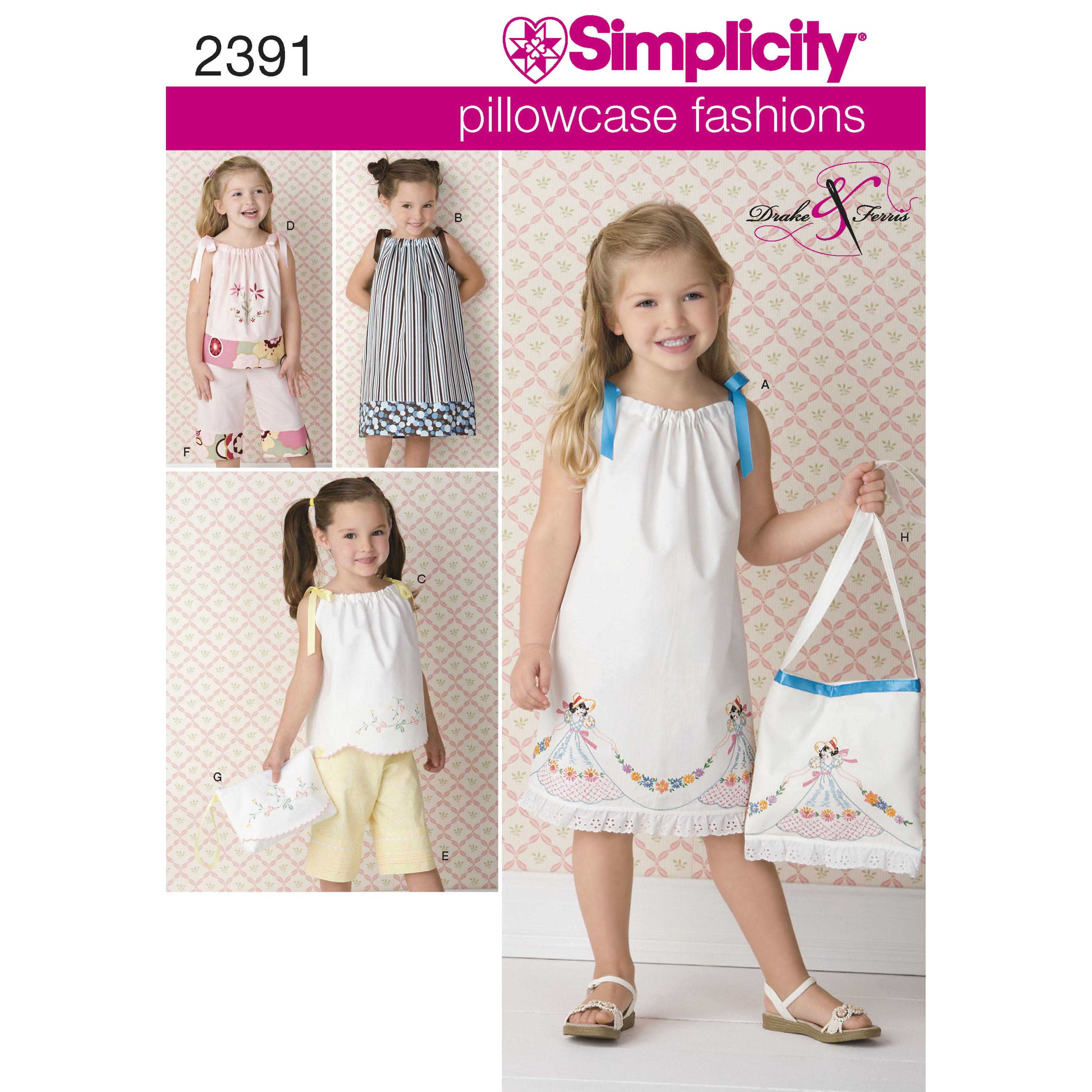 Simplicity S2391 Child's vintage pillow case fashion