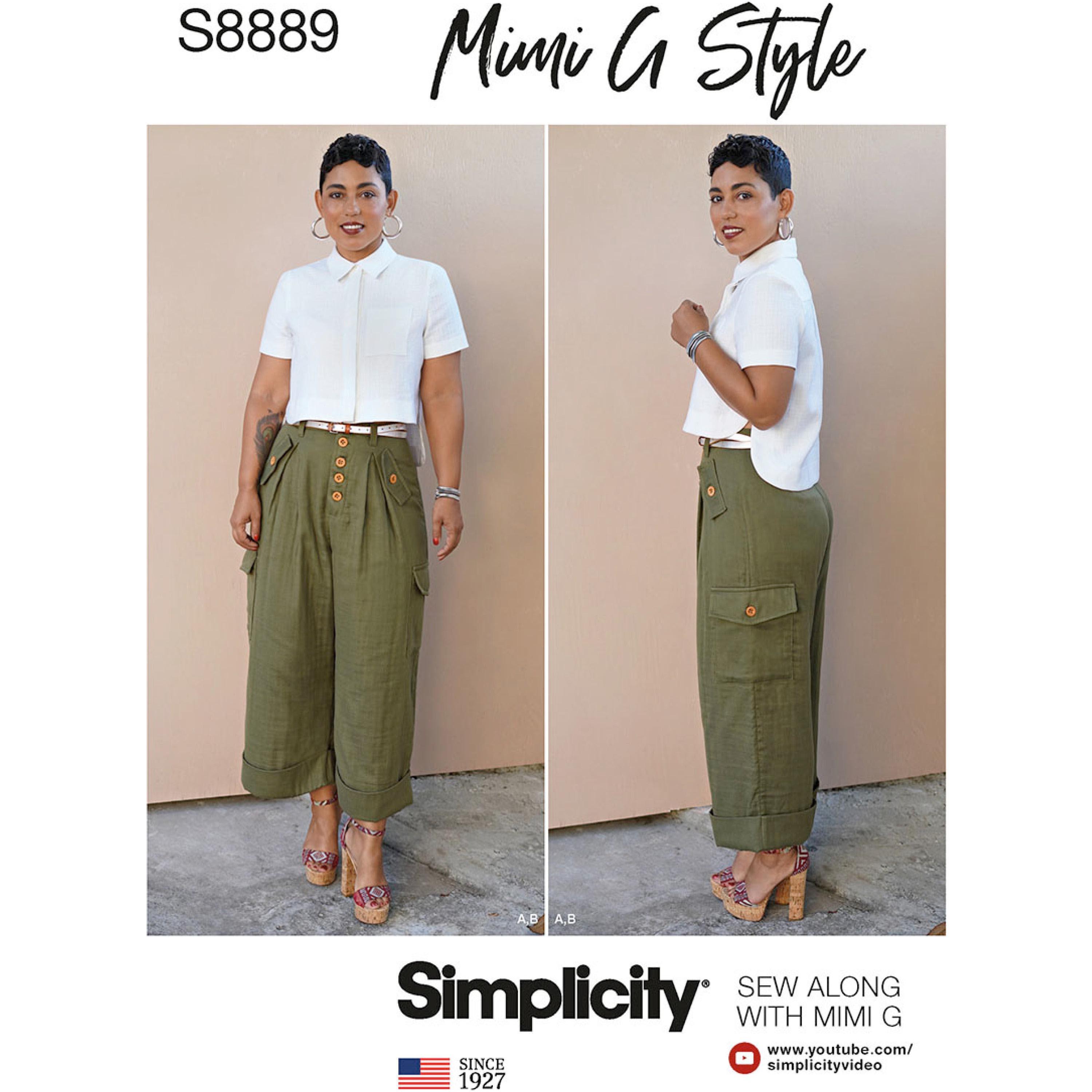 Simplicity S8889 Misses' Shirt and Wide Leg Pants