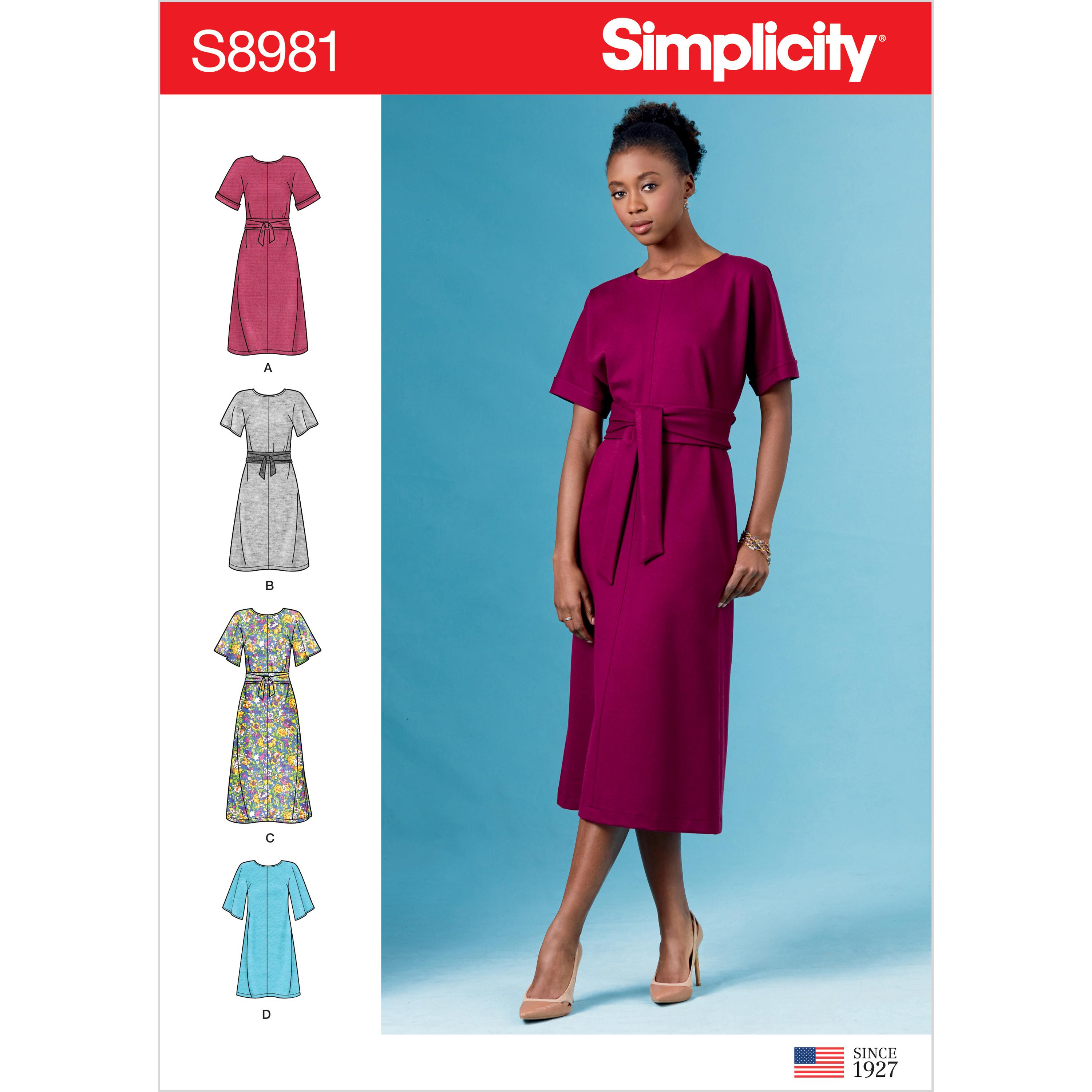 Simplicity S8981 Misses' Front Tie Dresses