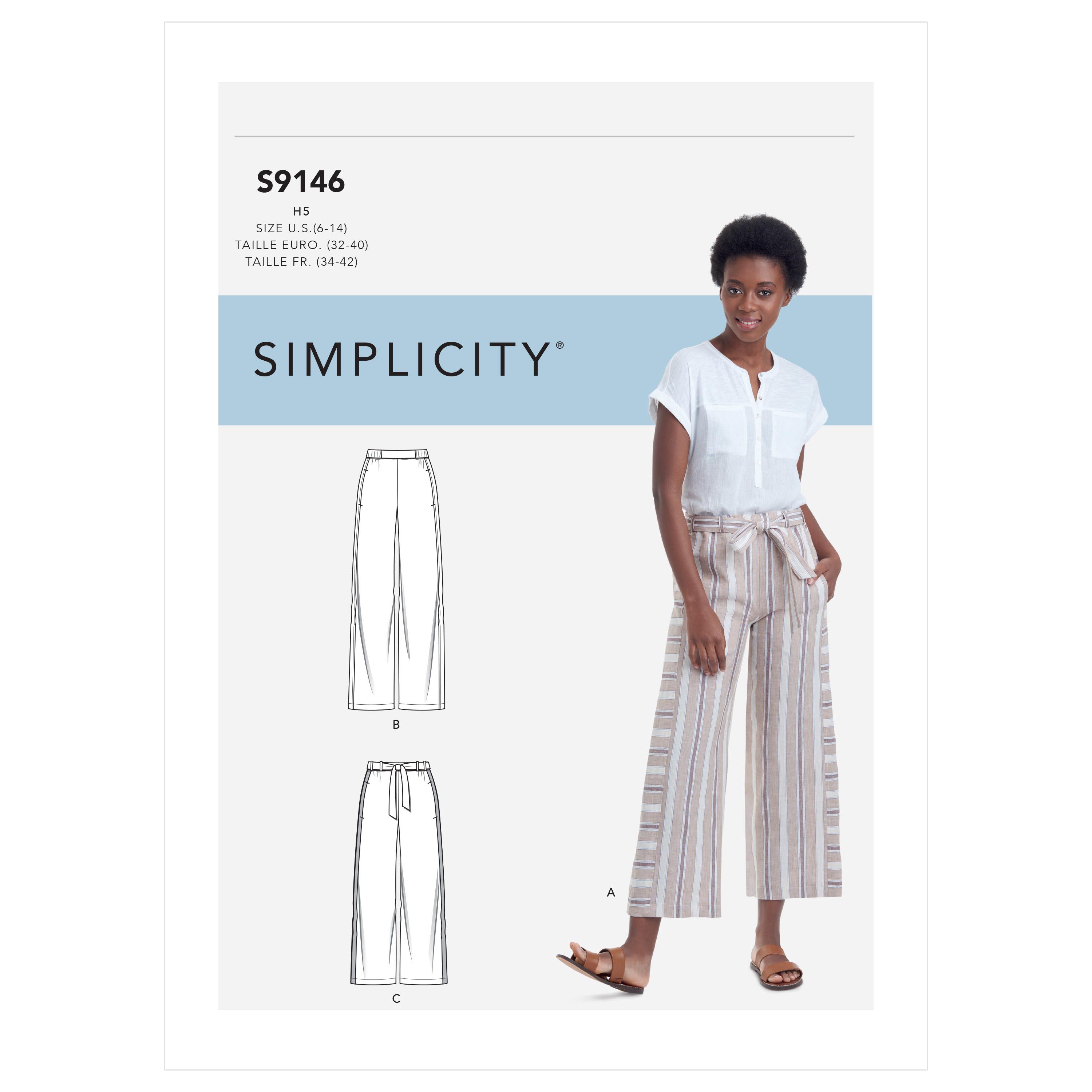 Simplicity S9146 Misses' Pull-On Pants