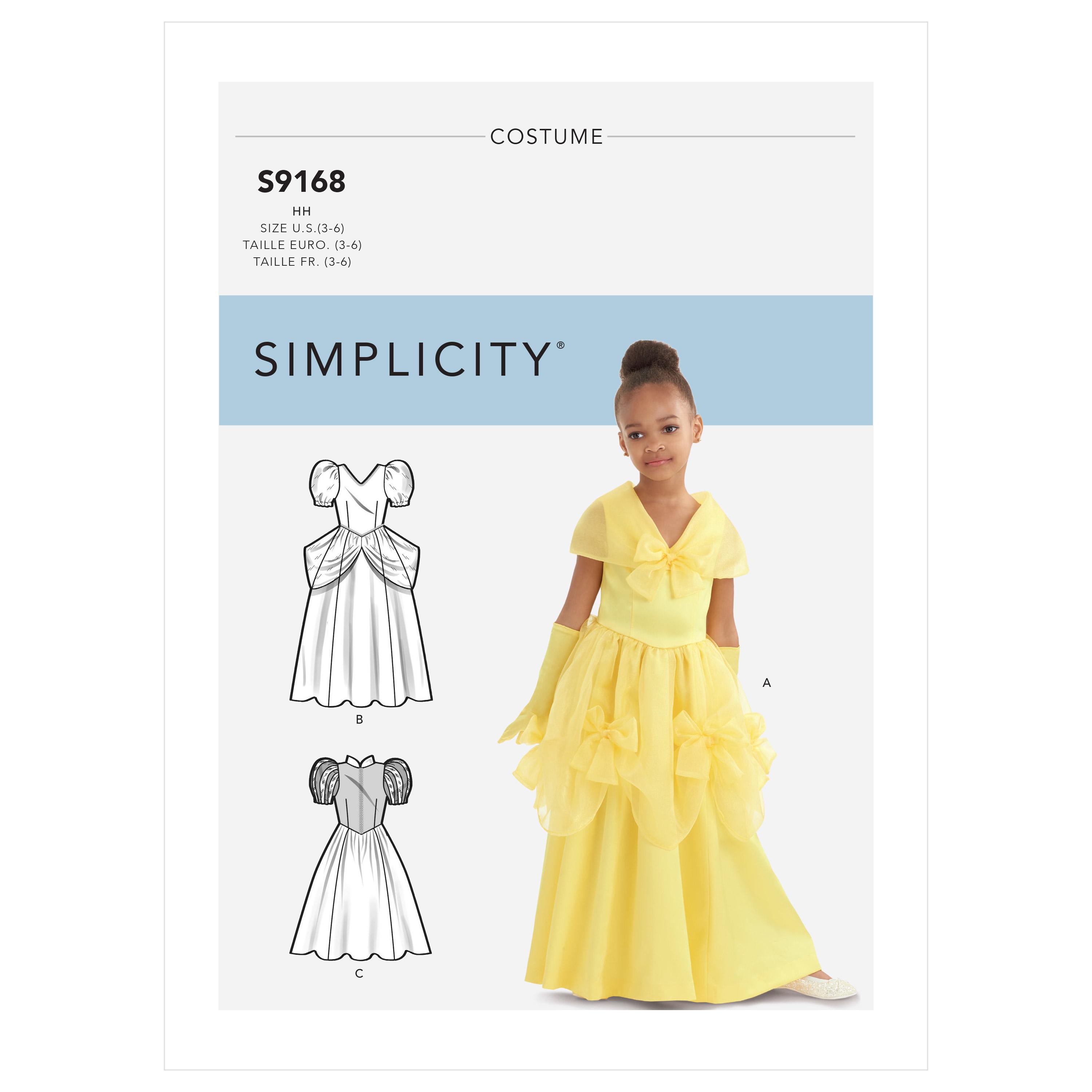 Simplicity S9168 Children's & Girls' Princess Costumes