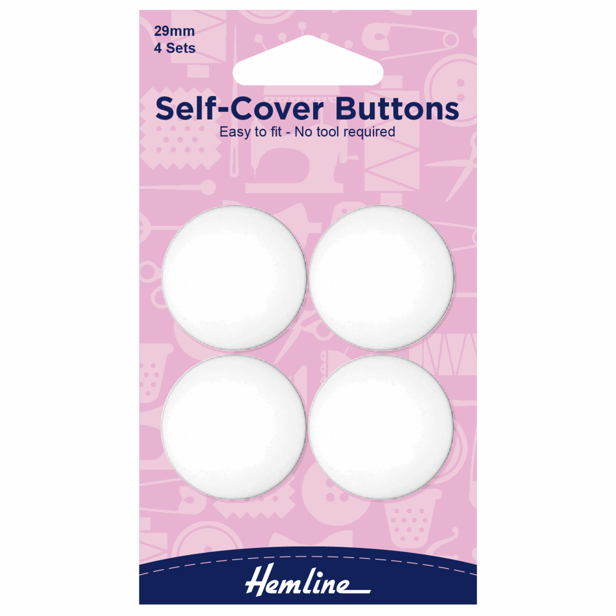 Self-Cover Buttons: Nylon: 29mm