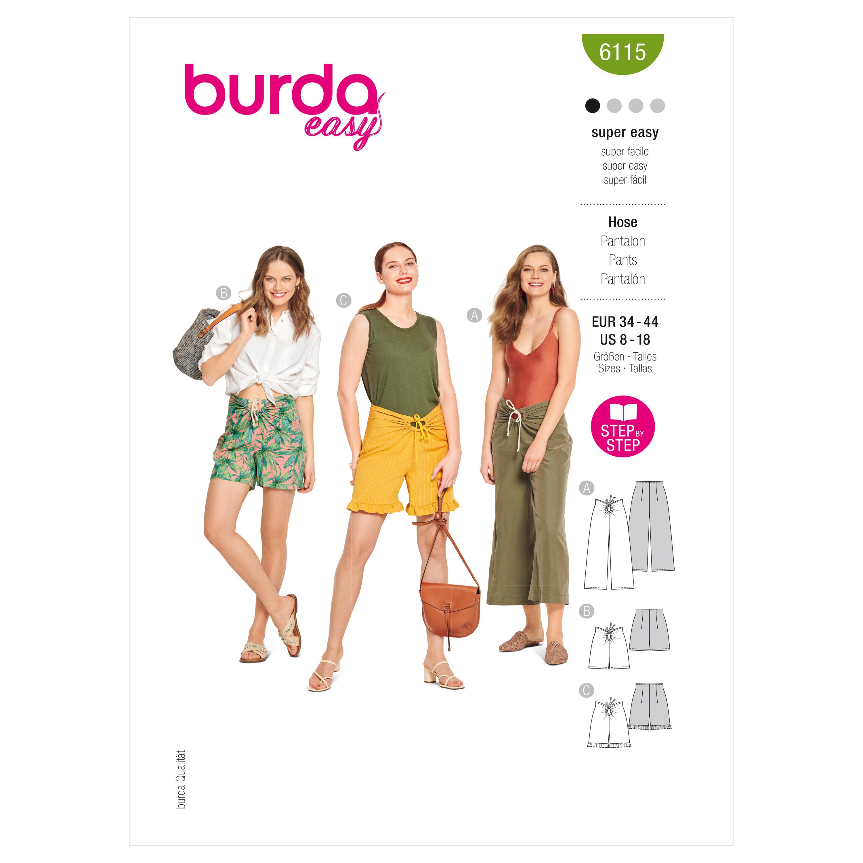 Burda Style Pattern 6115 Misses' Trousers and Pants