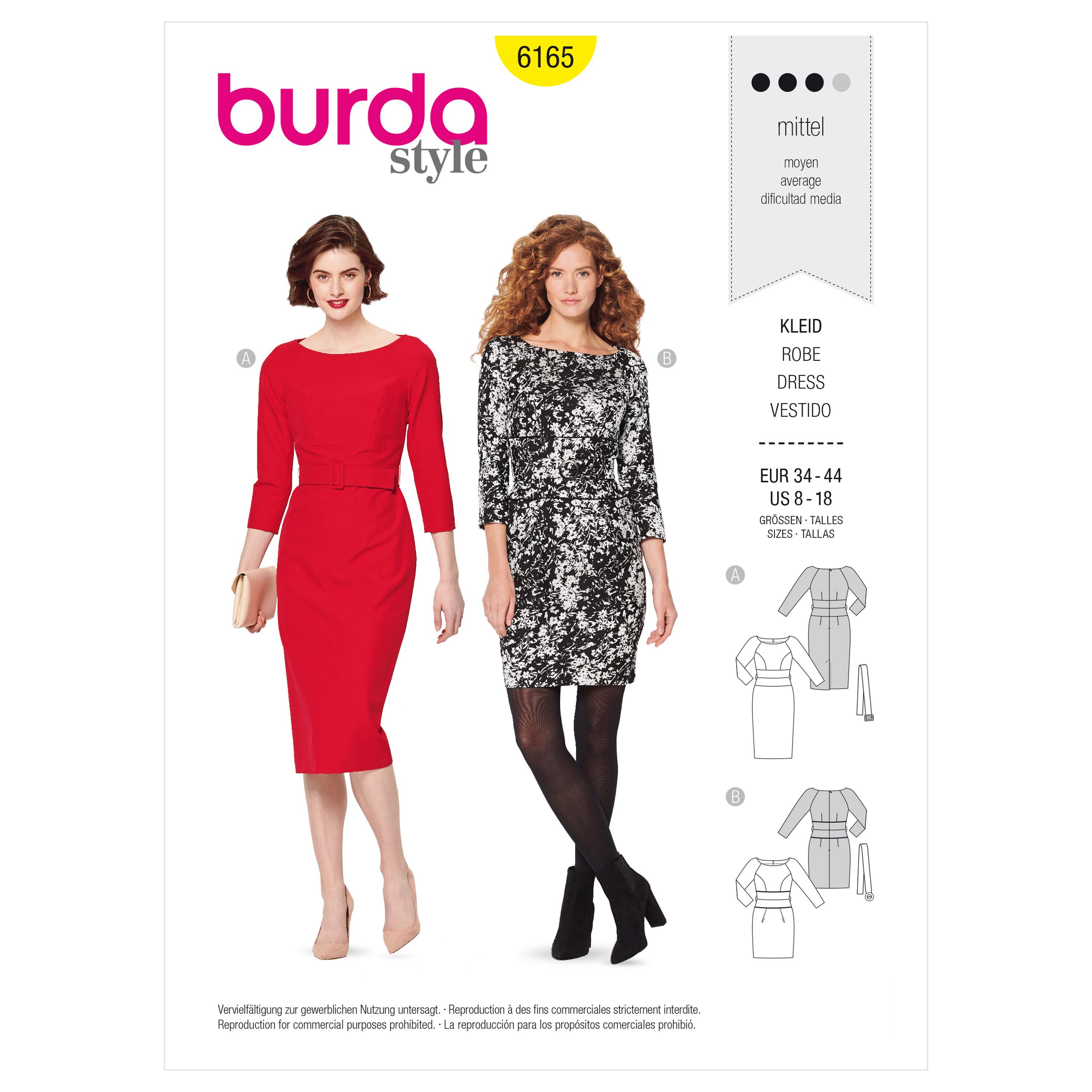 Burda Style Pattern 6165 Misses' Dress  ? Figure-fitting