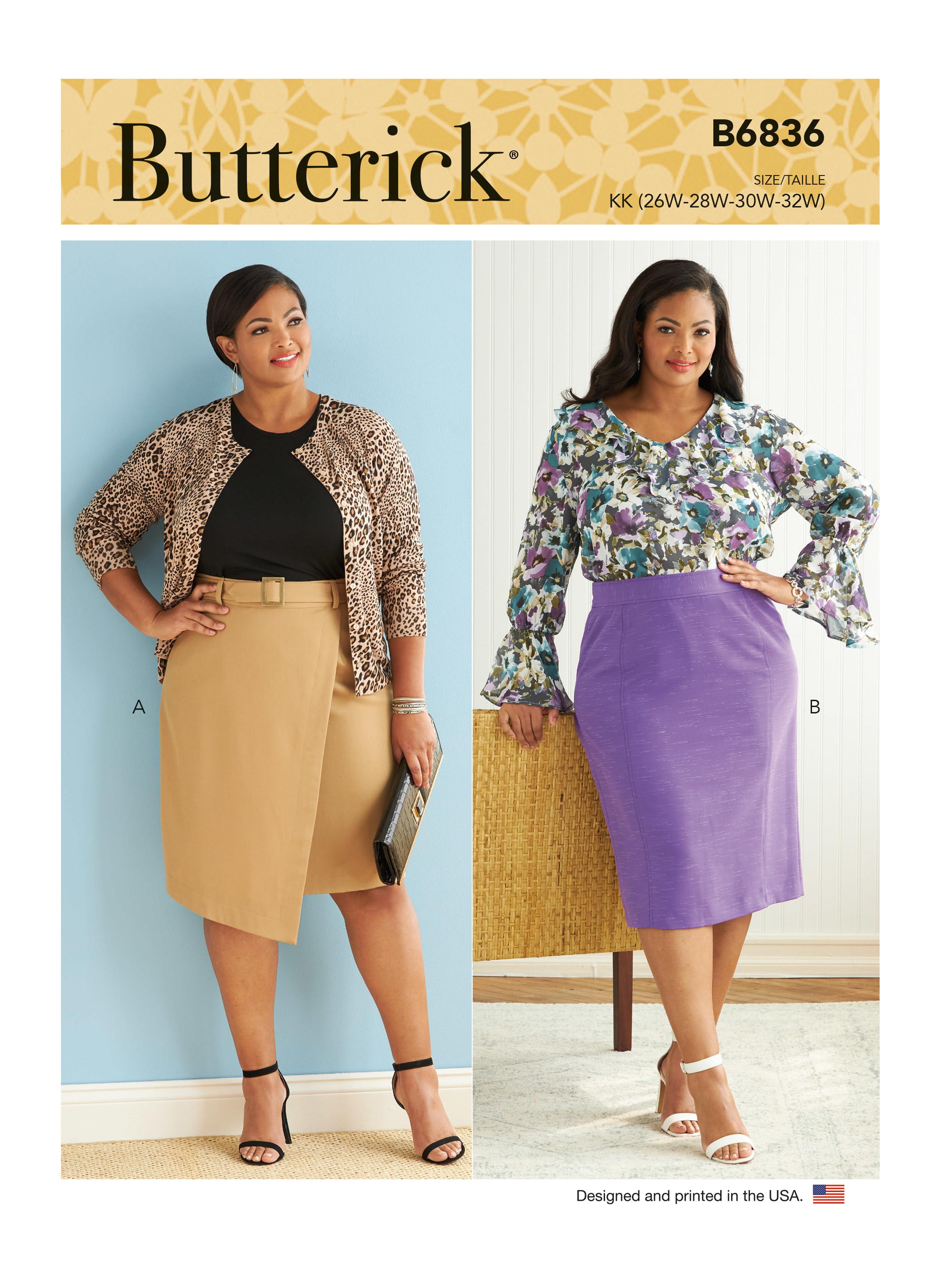 Butterick B6836 Women's Skirt & Belt