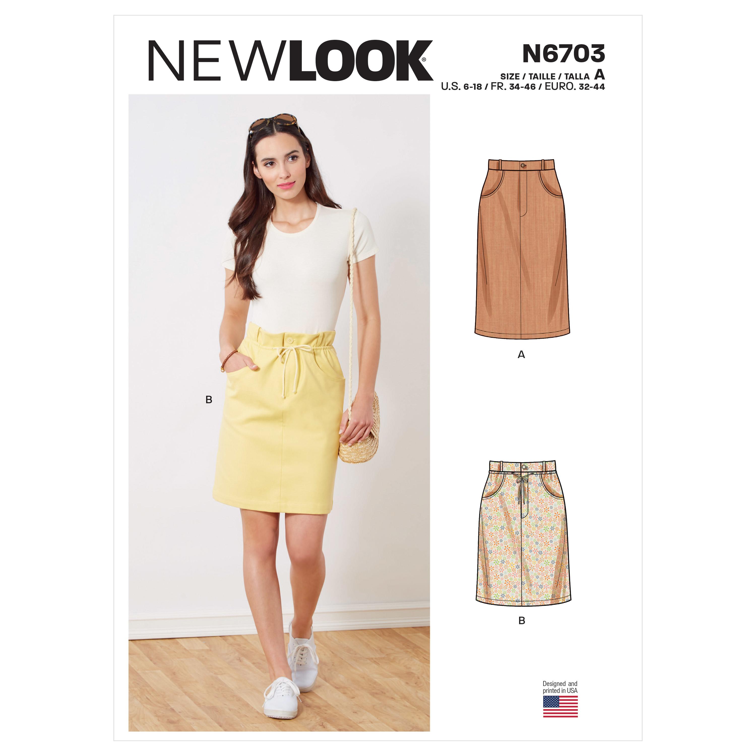 New Look Sewing Pattern N6703 Misses' Skirts