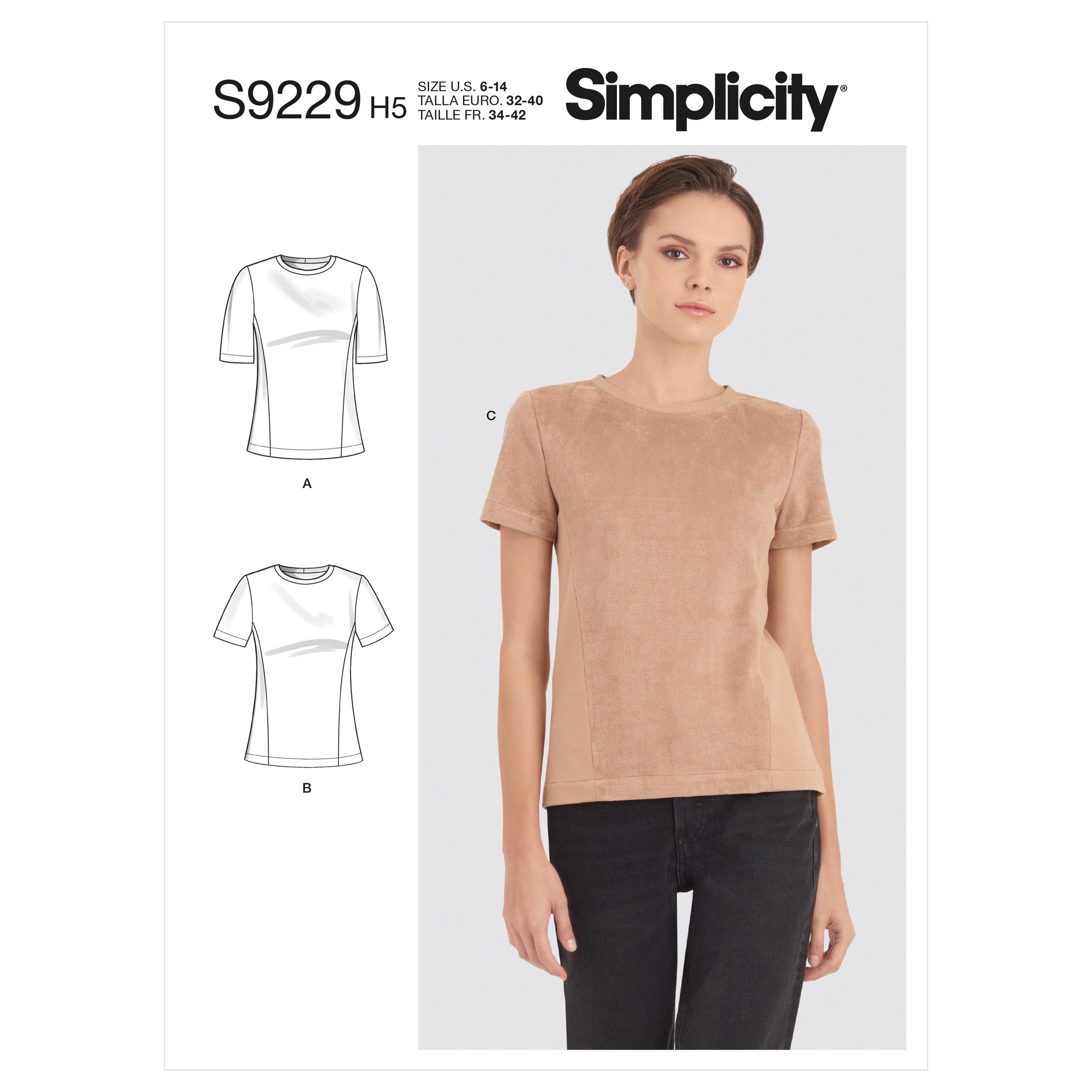 Simplicity Sewing Pattern S9229 Misses' Knit Tee Shirt