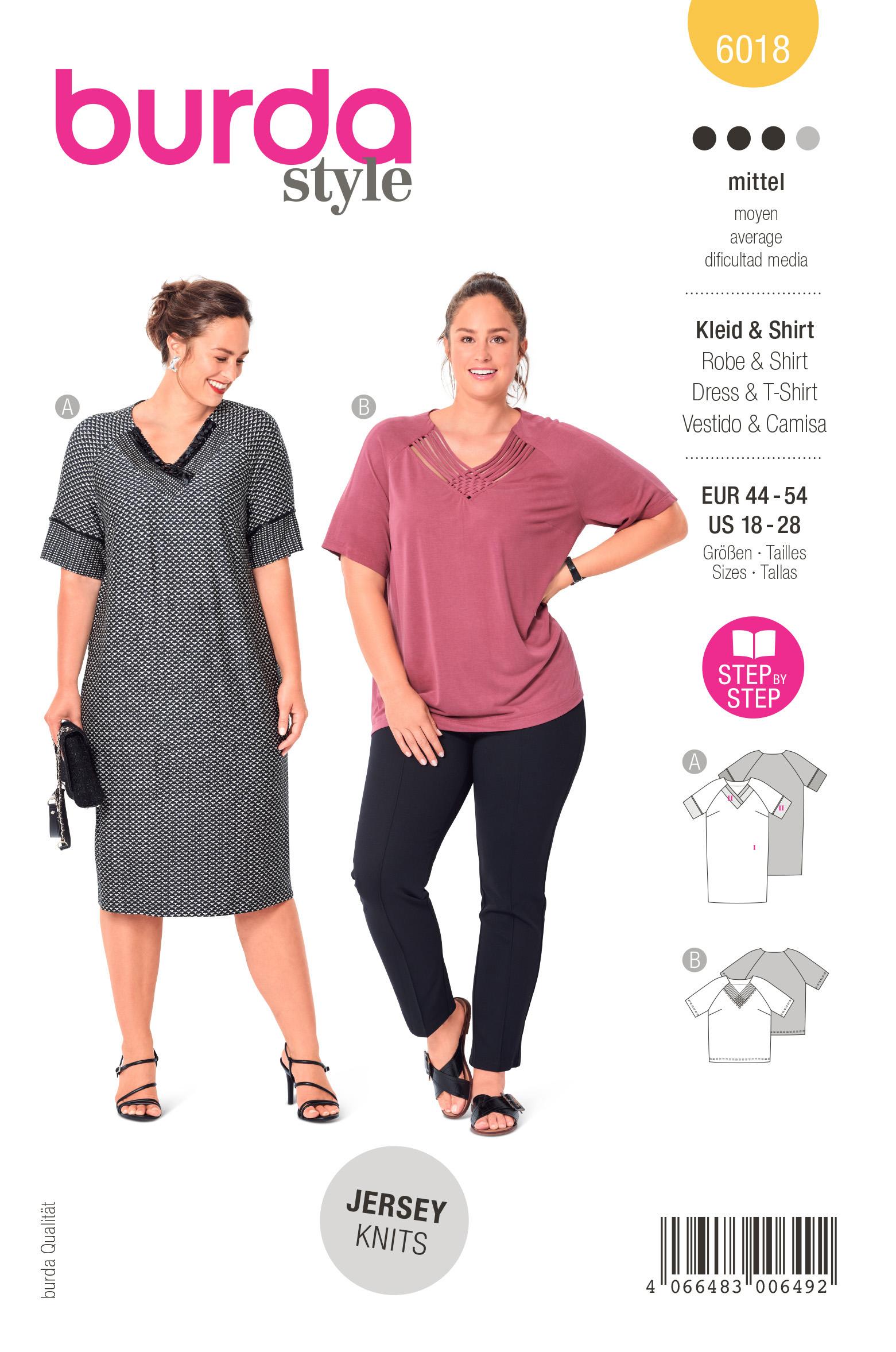 Burda BD6018 Dress / Top Sewing Pattern